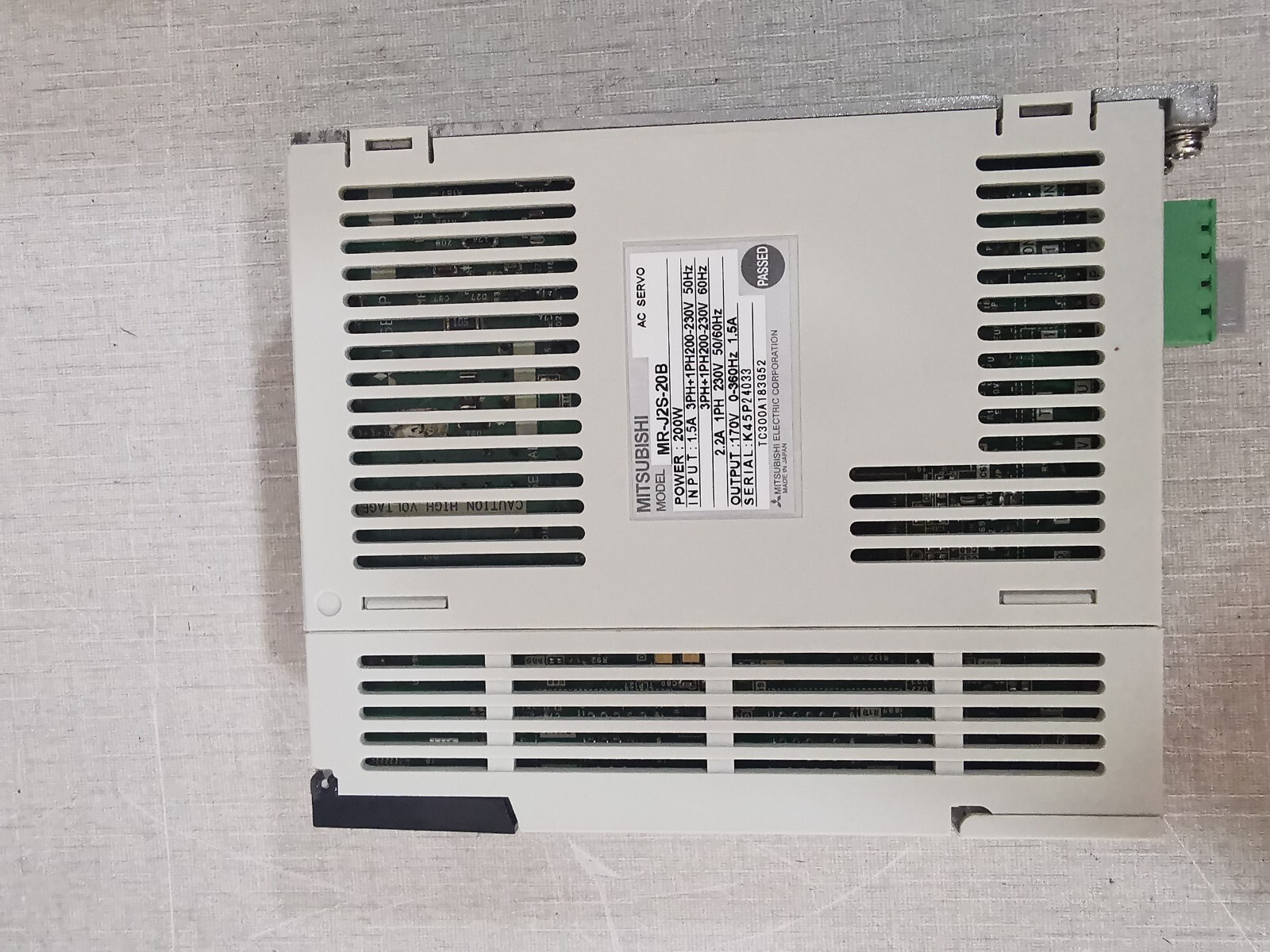 Mitsubishi MR-J2S-20B MITSUBISHI MR-J2S-20B Servo Driver 200W 230V 50-60Hz 6