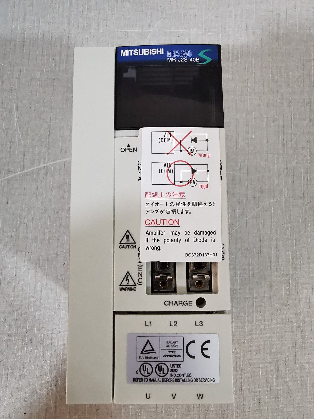 Mitsubishi MR-J2S-40B MITSUBISHI MR-J2S-40B SERVO MOTOR 400W 2