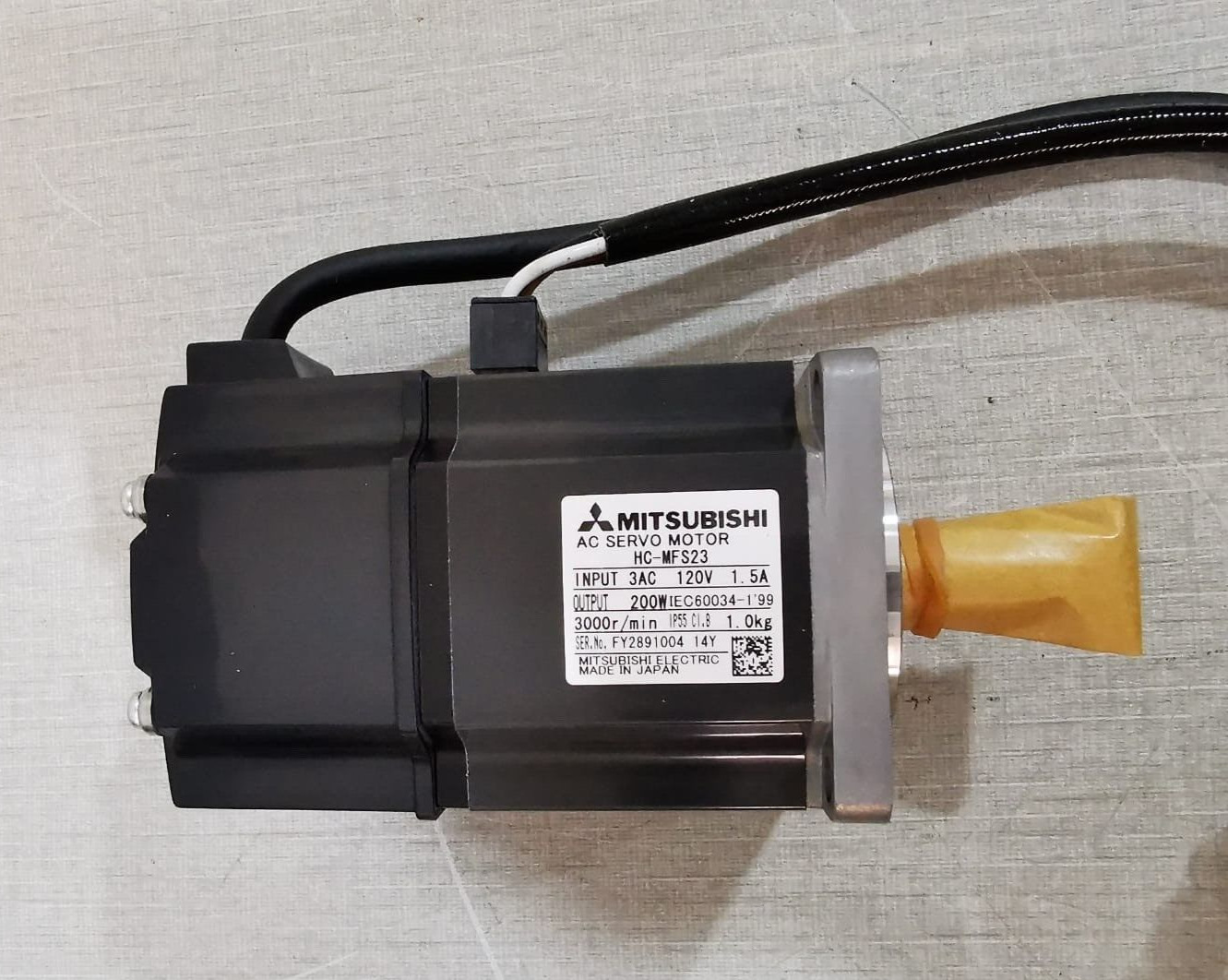 Mitsubishi HC-MFS23 MITSUBISHI HC-MFS23 AC SERVO MOTOR 120V 2