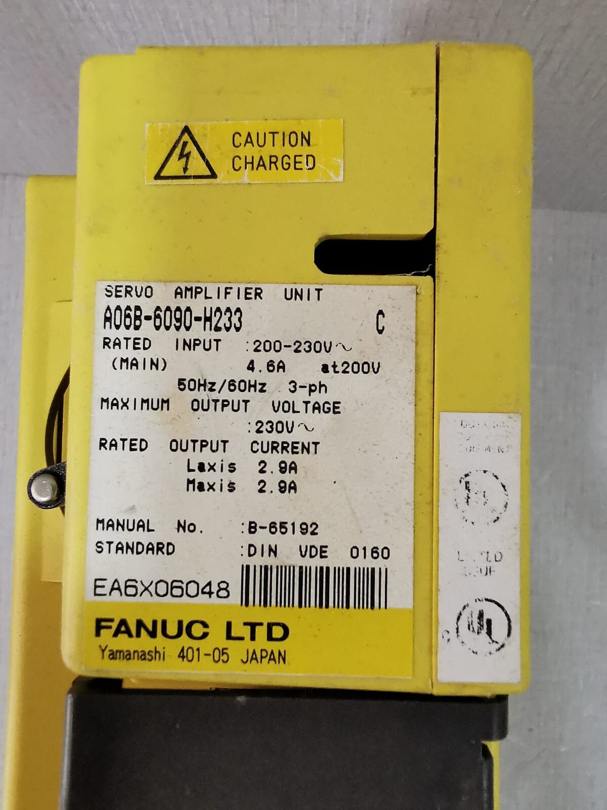 Fanuc A06B-6090-H233 FANUC A06B-6090-H233 SERVO AMPLIFIER UNIT 2