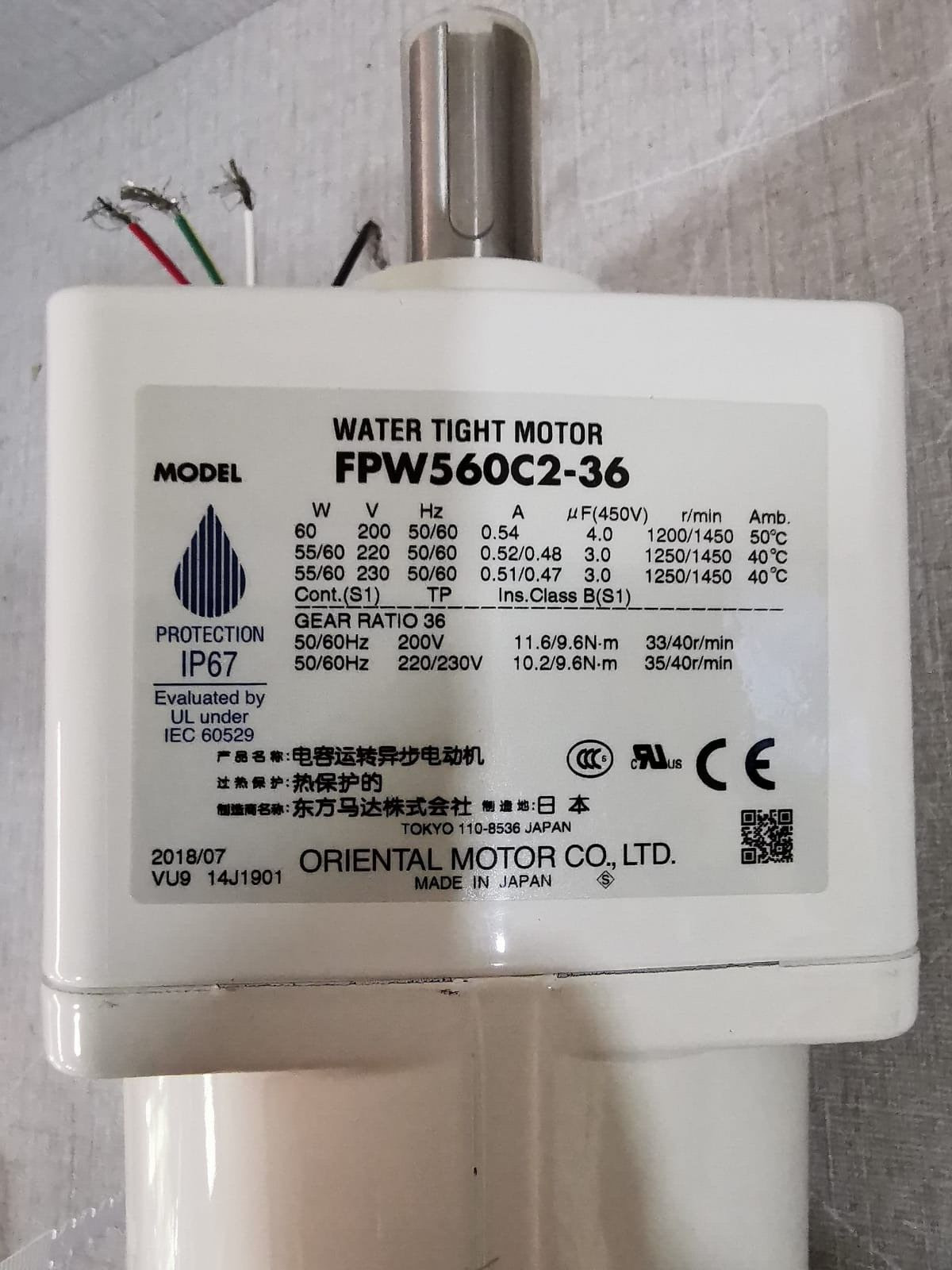 Oriental Motor FPW560C2-36 ORIENTAL MOTOR FPW560C2-36 WATER TIGHT MOTOR 3