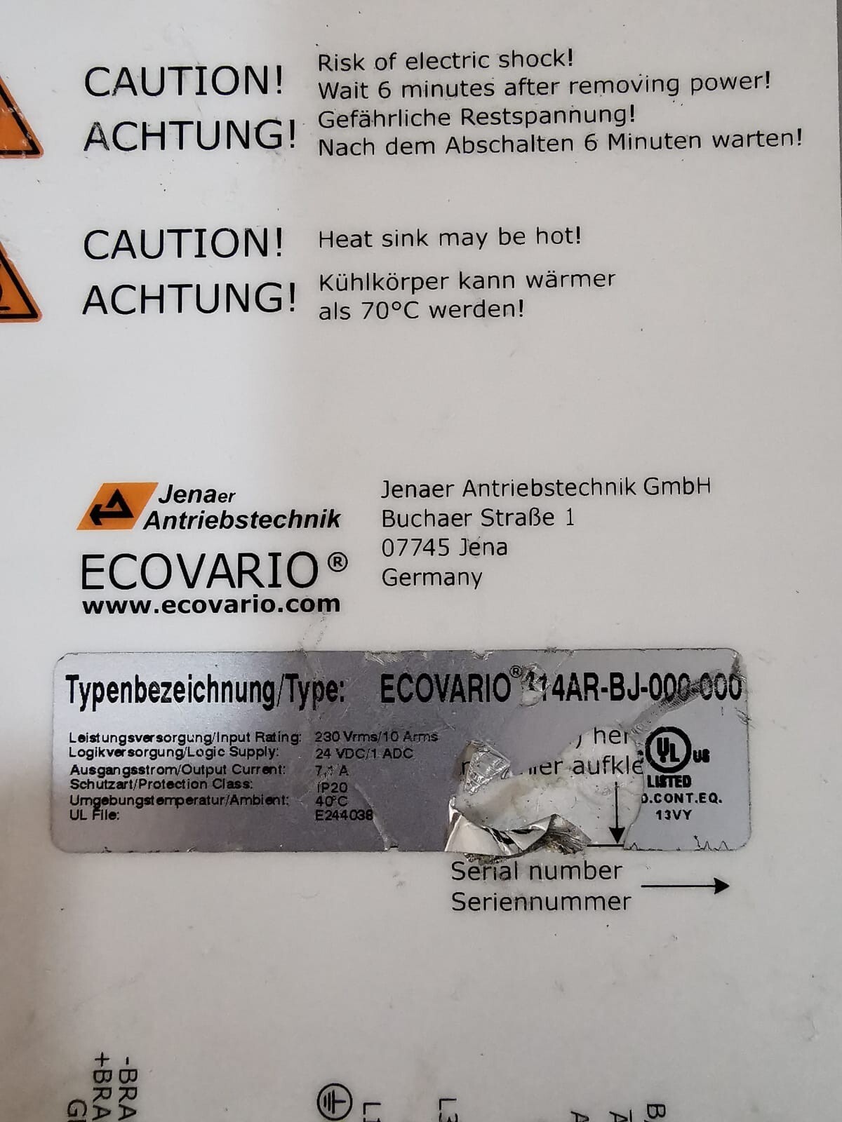 Jenaer Drive Technique ECOVARIO 114AR-BJ-000-000 Jenaer Drive Technique ECOVARIO 114AR-BJ-000-000 5