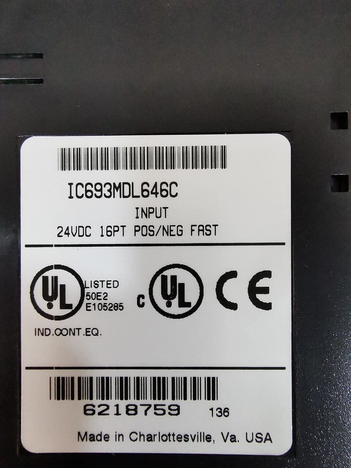 GE IC693MDL646C GE Fanuc IC693MDL646C INPUT MODULE 4