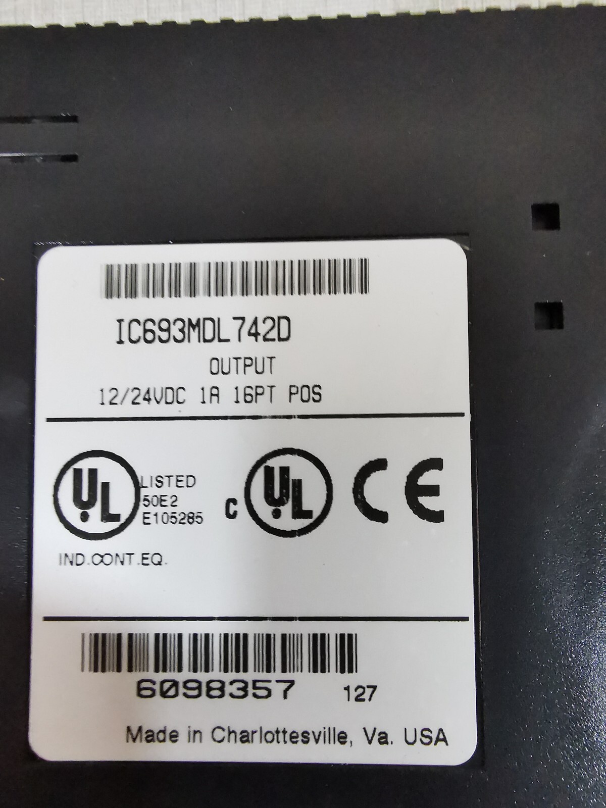 GE IC693MDL742D GE Fanuc IC693MDL742D OUTPUT MODULE 2