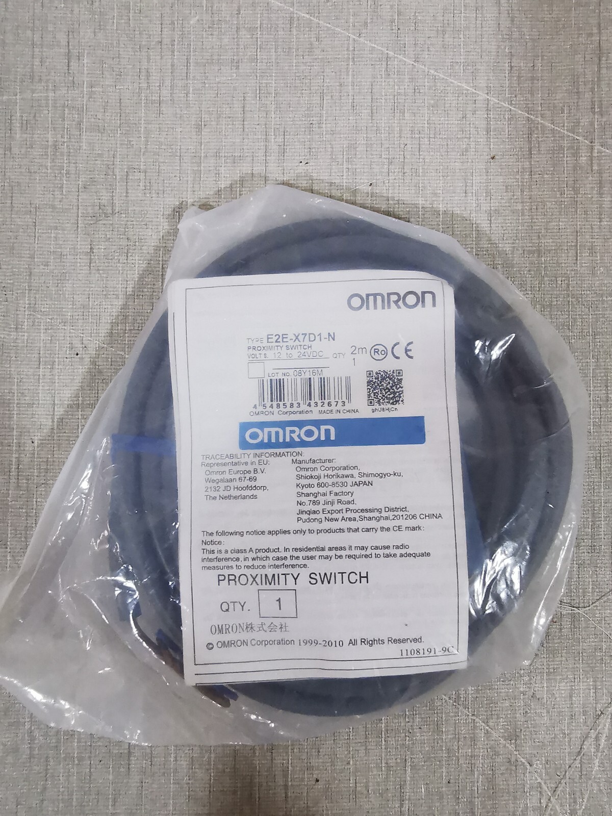 Omron 3G3MX2-A2002-V1 OMRON E2E-X3D1-N-Z / E2E-X2D1-N-Z / E2E-X2D1-N / E2E-X7D1-N SENSOR 4