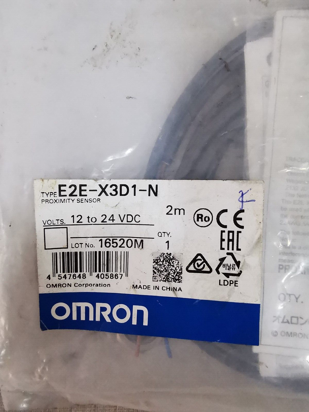 Omron 3G3MX2-A2002-V1 OMRON E2E-X3D1-N-Z / E2E-X2D1-N-Z / E2E-X2D1-N / E2E-X7D1-N SENSOR 7