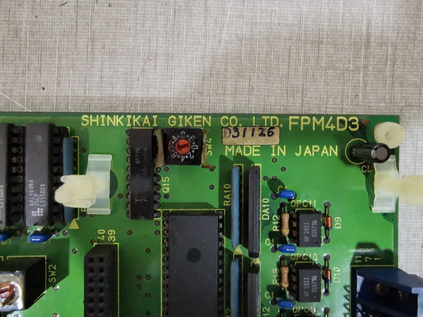 SHINKIKAI GIKEN D31126 SHINKIKAI GIKEN FPM4D3 CONTROL BOARD D31126 3