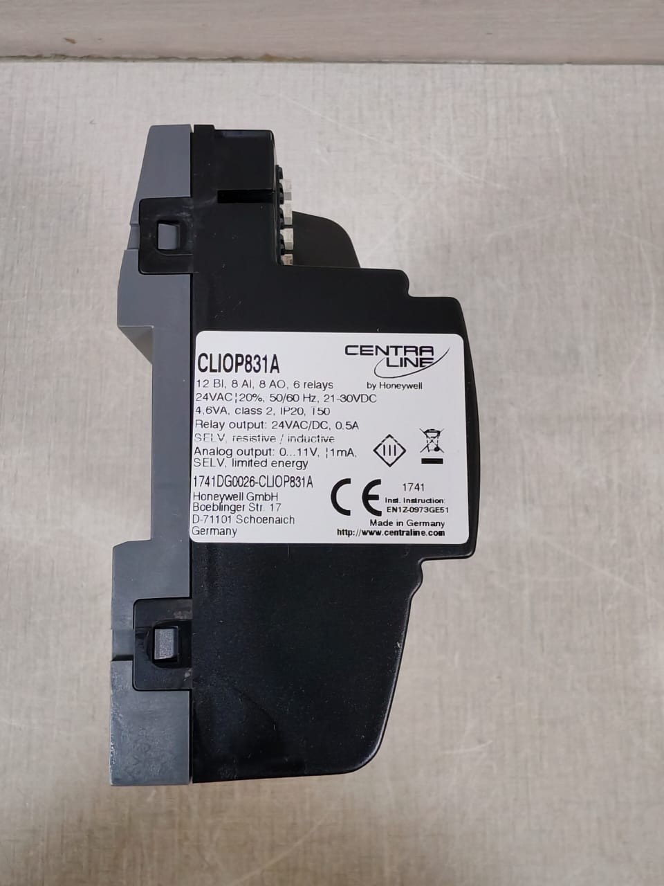 CENTRALINE BY HONEYWELL CLIOP831A CENTRALINE BY HONEYWELL CLIOP831A MIXED PANEL IO MODULE 10