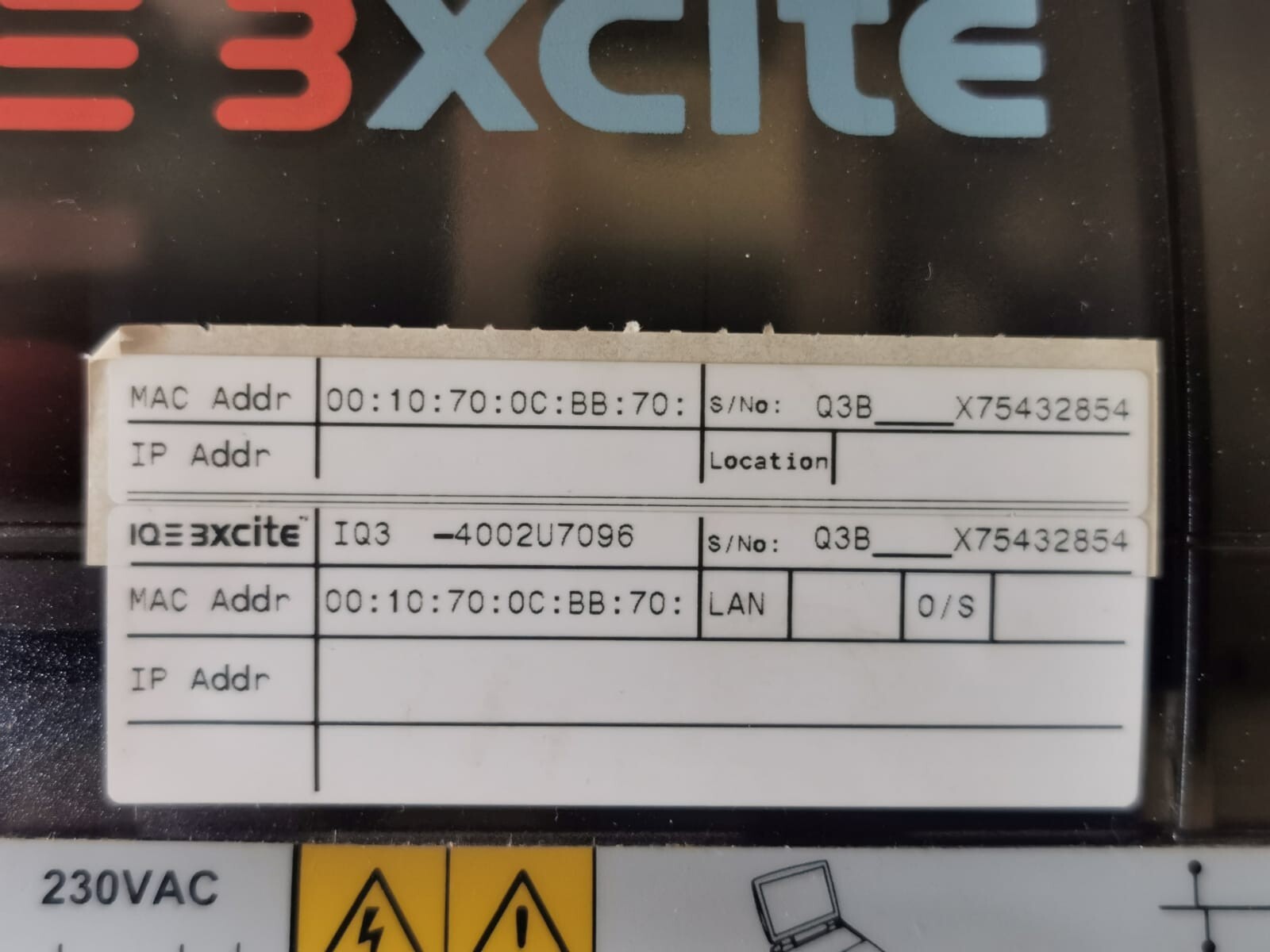 Trend IQ3-4002U7096 TREND IQE 3XCITE IQ3-4002U7096 CONTROLLER 4