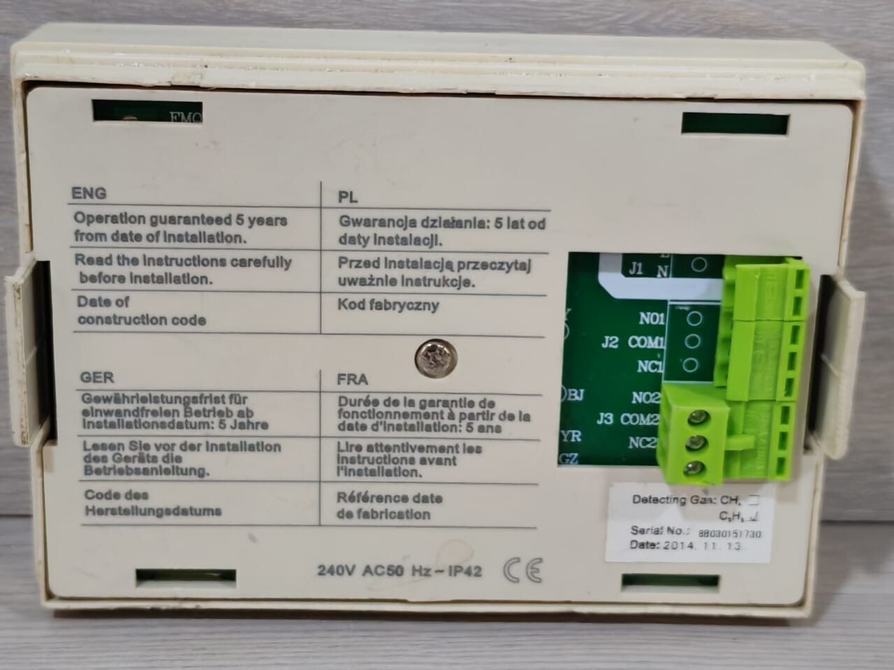 SITEX GLD 0305 SITEX GLD 0305 GAS DETECTOR 5