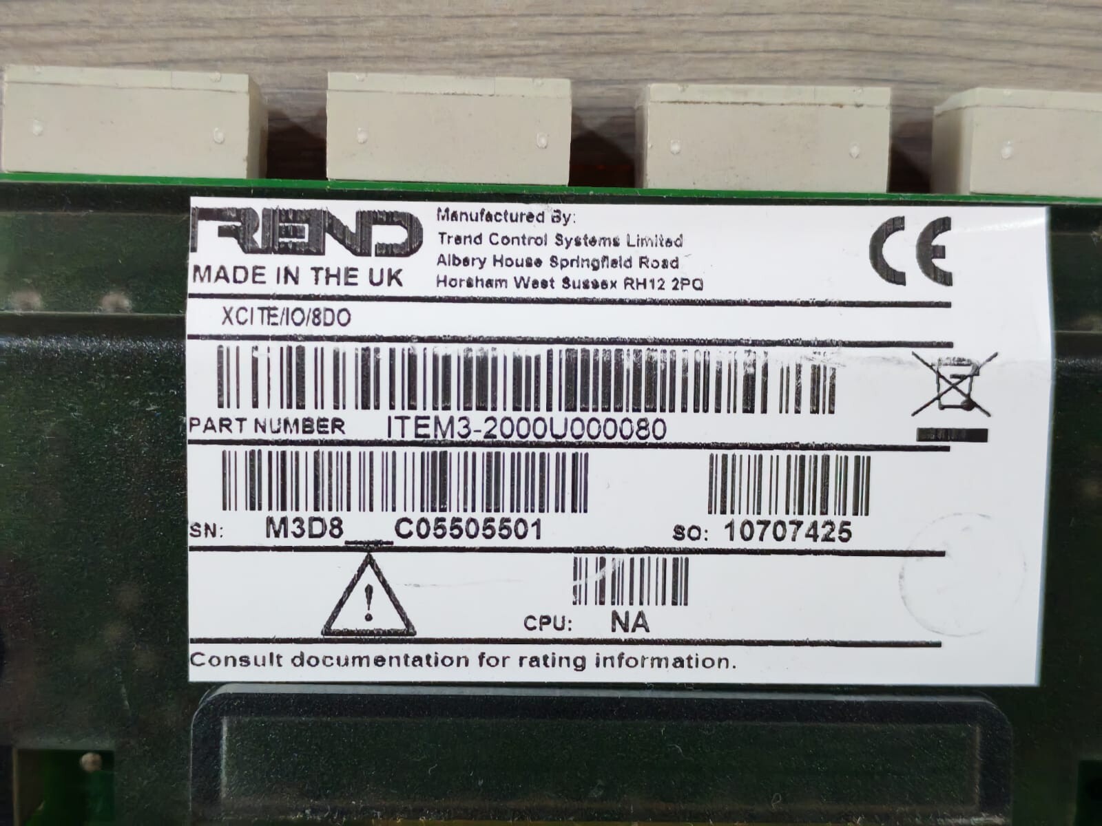 Trend ITEM3-2000U000080 TREND XCITE 8DO ITEM3-2000U000080 CONTROLLER 9