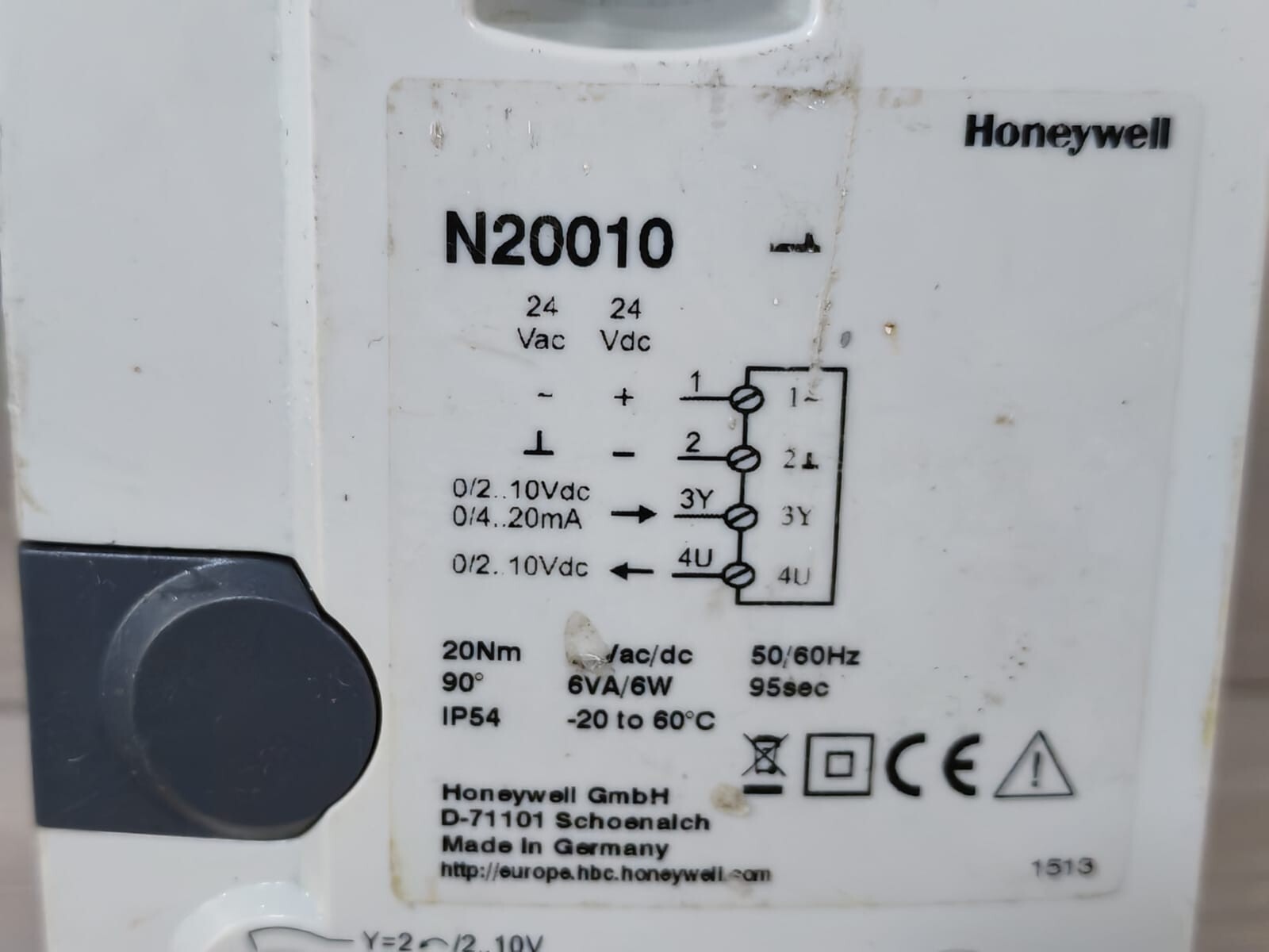 Honeywell N20010 HONEYWELL N20010 DAMPER ACTUATOR 5