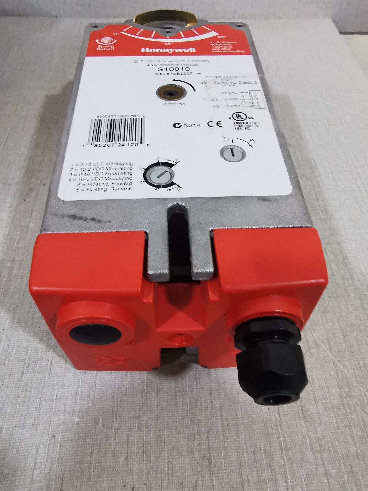 Honeywell S10010 HONEYWELL S10010 DIRECT COUPLED ACTUATOR 2