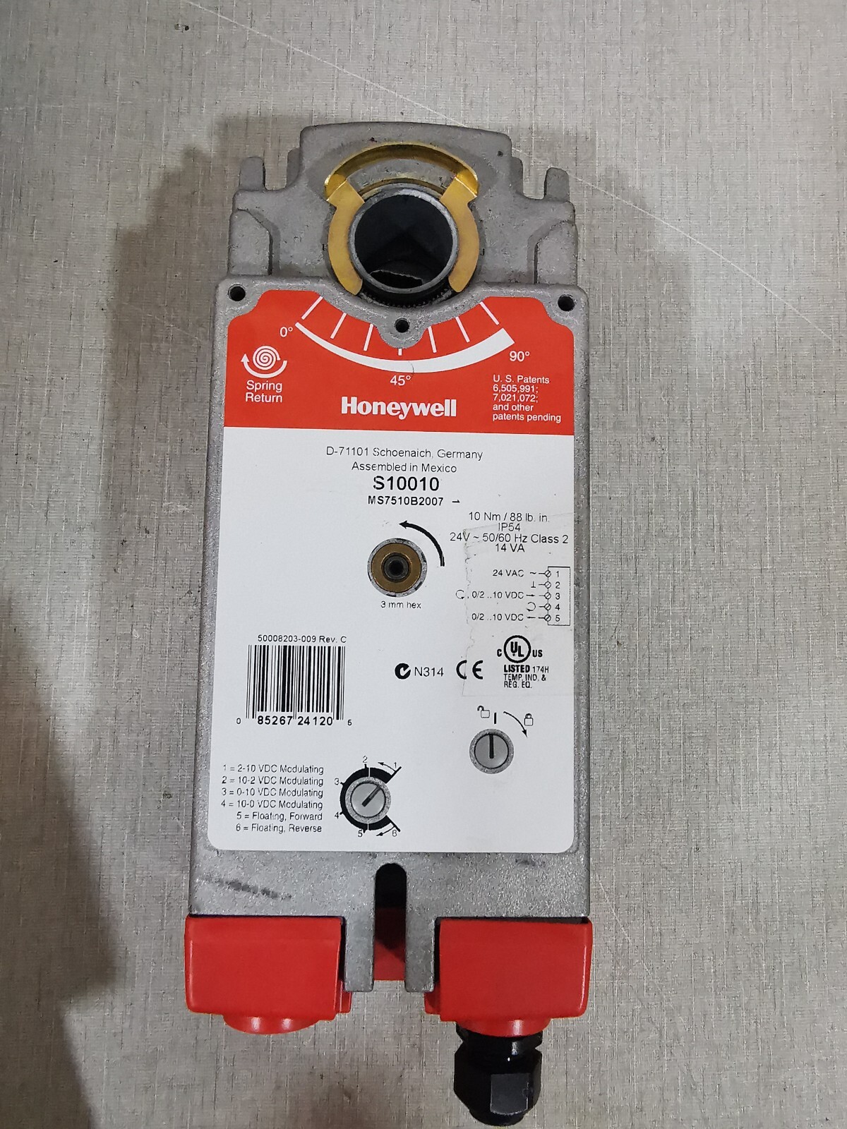 Honeywell S10010 HONEYWELL S10010 DIRECT COUPLED ACTUATOR 4