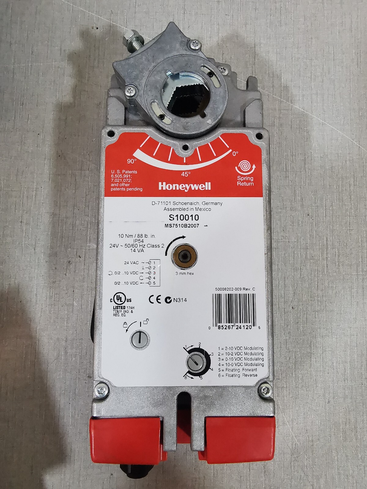 HONEYWELL S10010 DIRECT COUPLED ACTUATOR