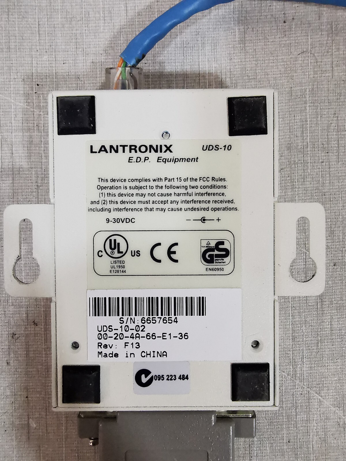 LOYTEC UDS-10-02 REV.F13 LANTRONIX UDS-10/ UDS-10-02 REV.F13 EXTERNAL DEVICE SERVER 4