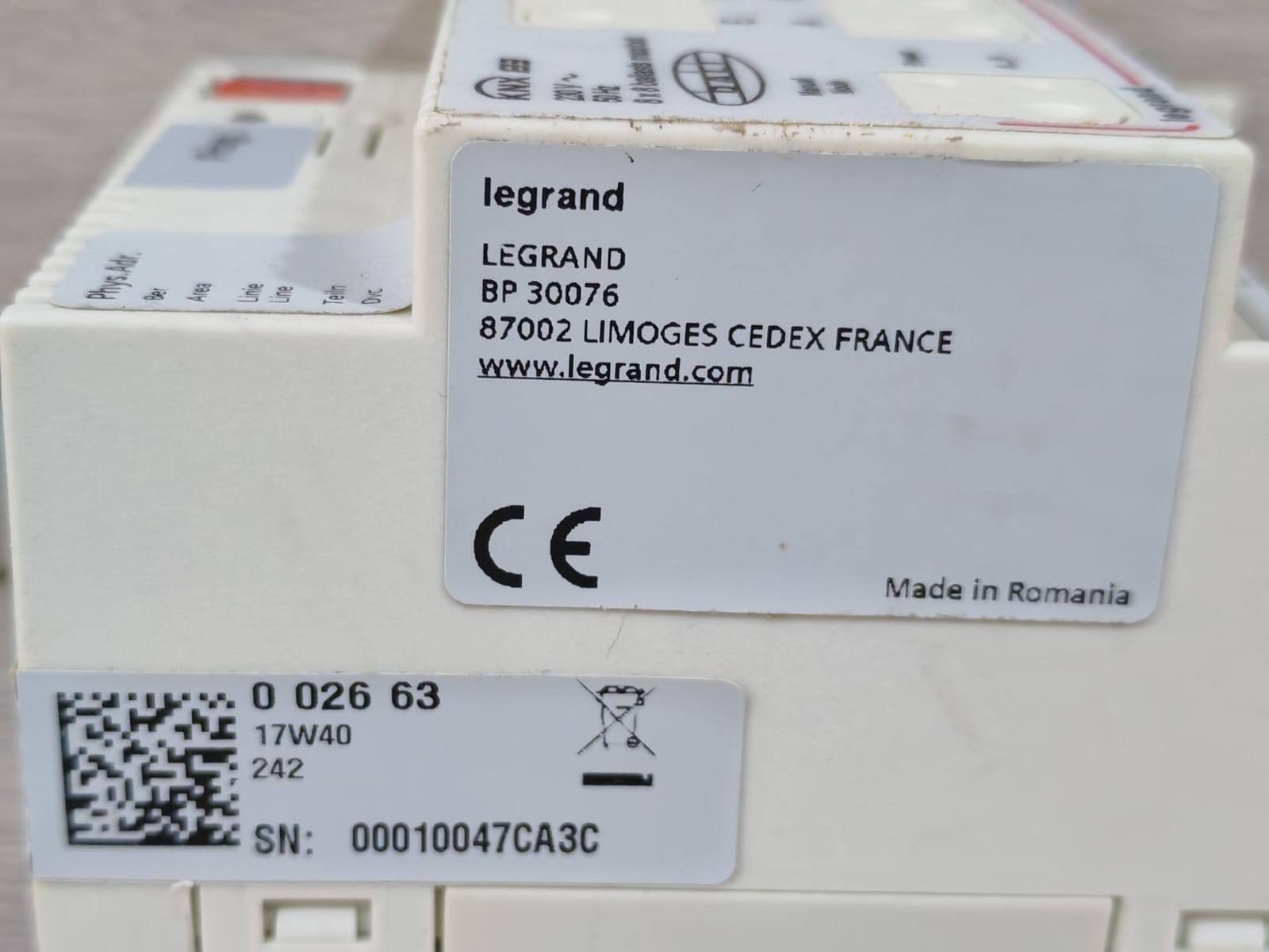 Legrand 0 026 63 Legrand 0 026 63 INTERFACE MODULE 230V 50Hz 8X8 BALLASTS 8