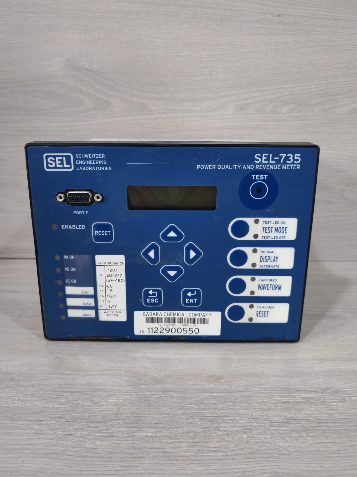 SEL-735 0735AX00943FXXXXXX16111XX POWER QUALITY & REVENUE METER