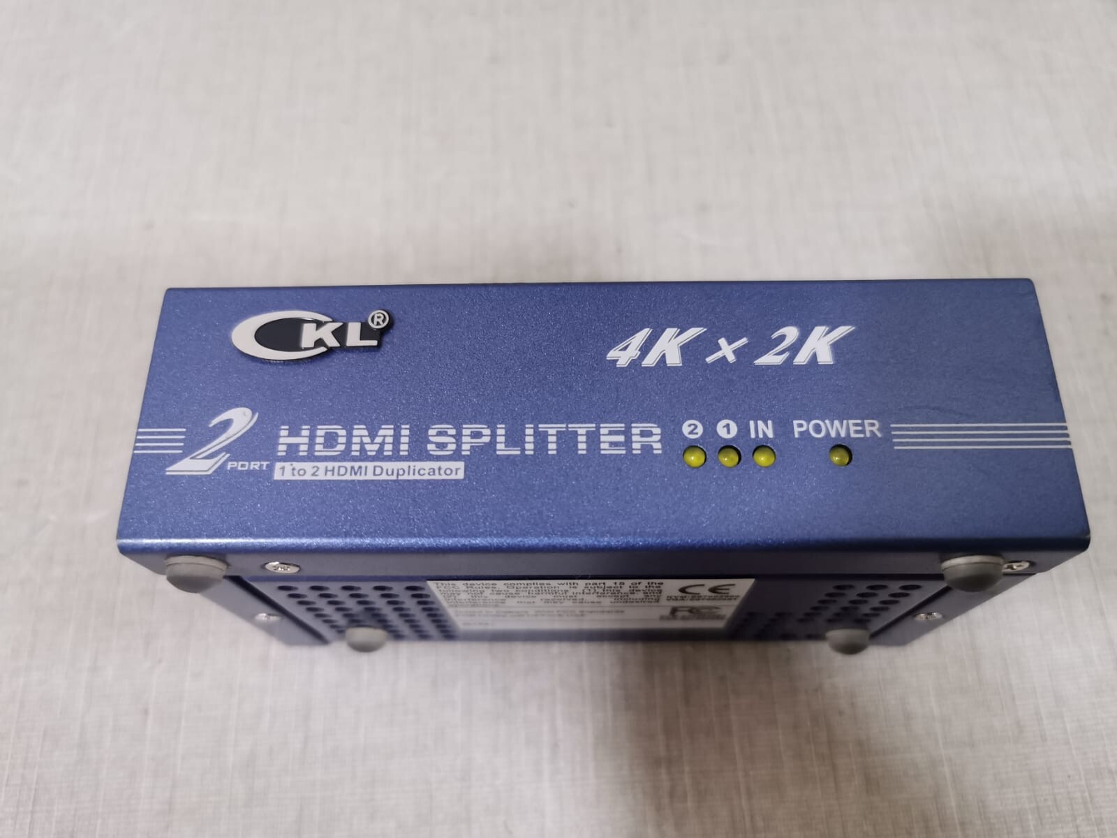 CKL 4Kx2K 2 PORT HDMI SPLITTER 1 to 2 HDMI Duplicator