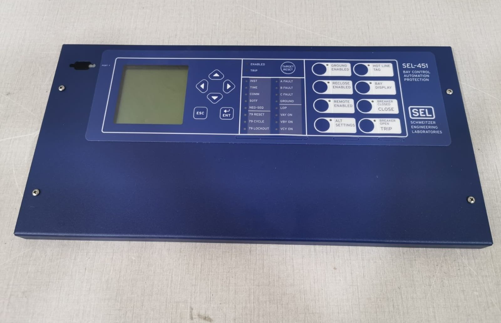 SEL-451 BAY CONTROL AUTOMATION PROTECTION SCREEN