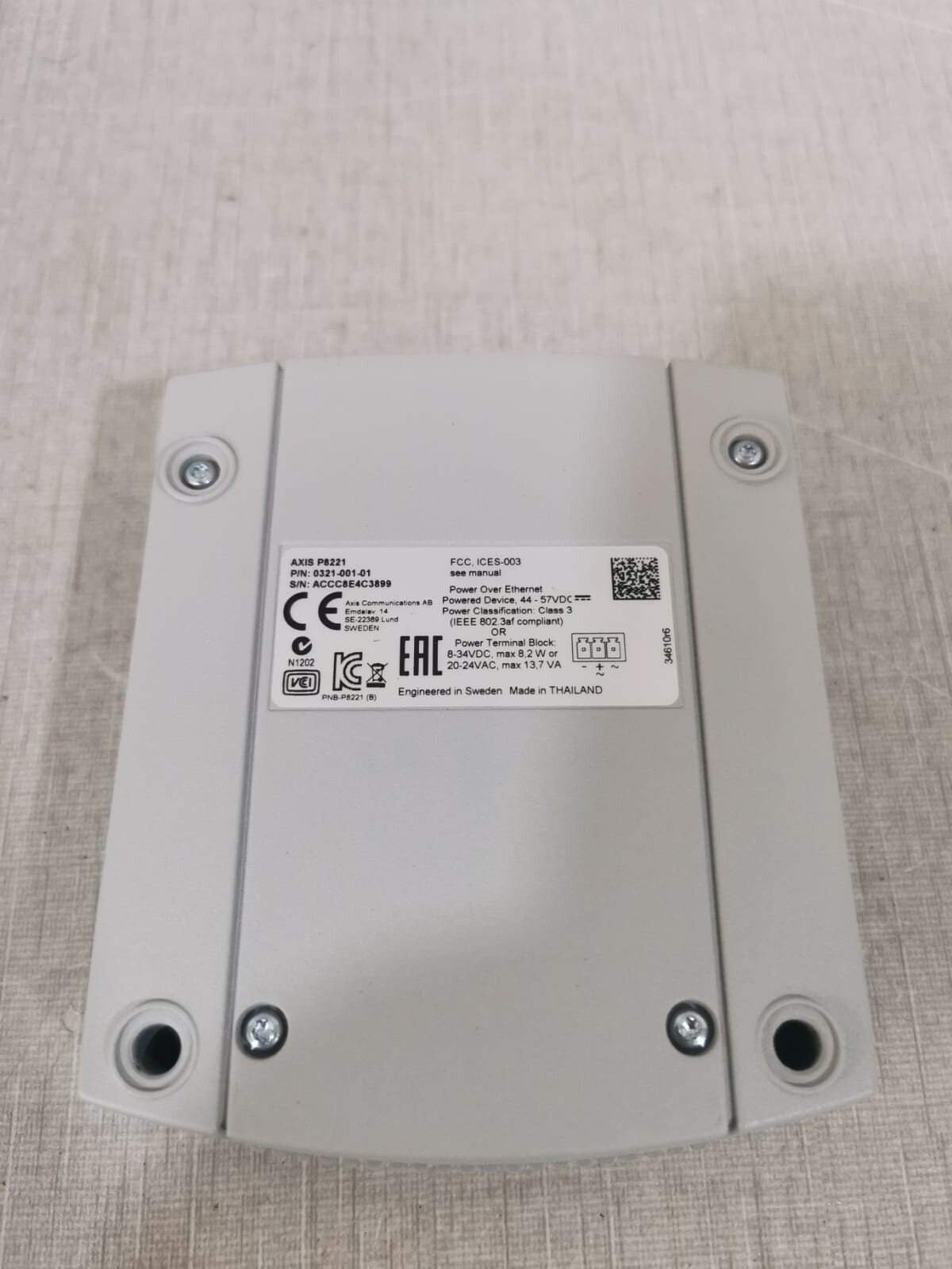 AXIS 0321-001-01 AXIS P8221 0321-001-01 NETWORK I/O MODULE 6