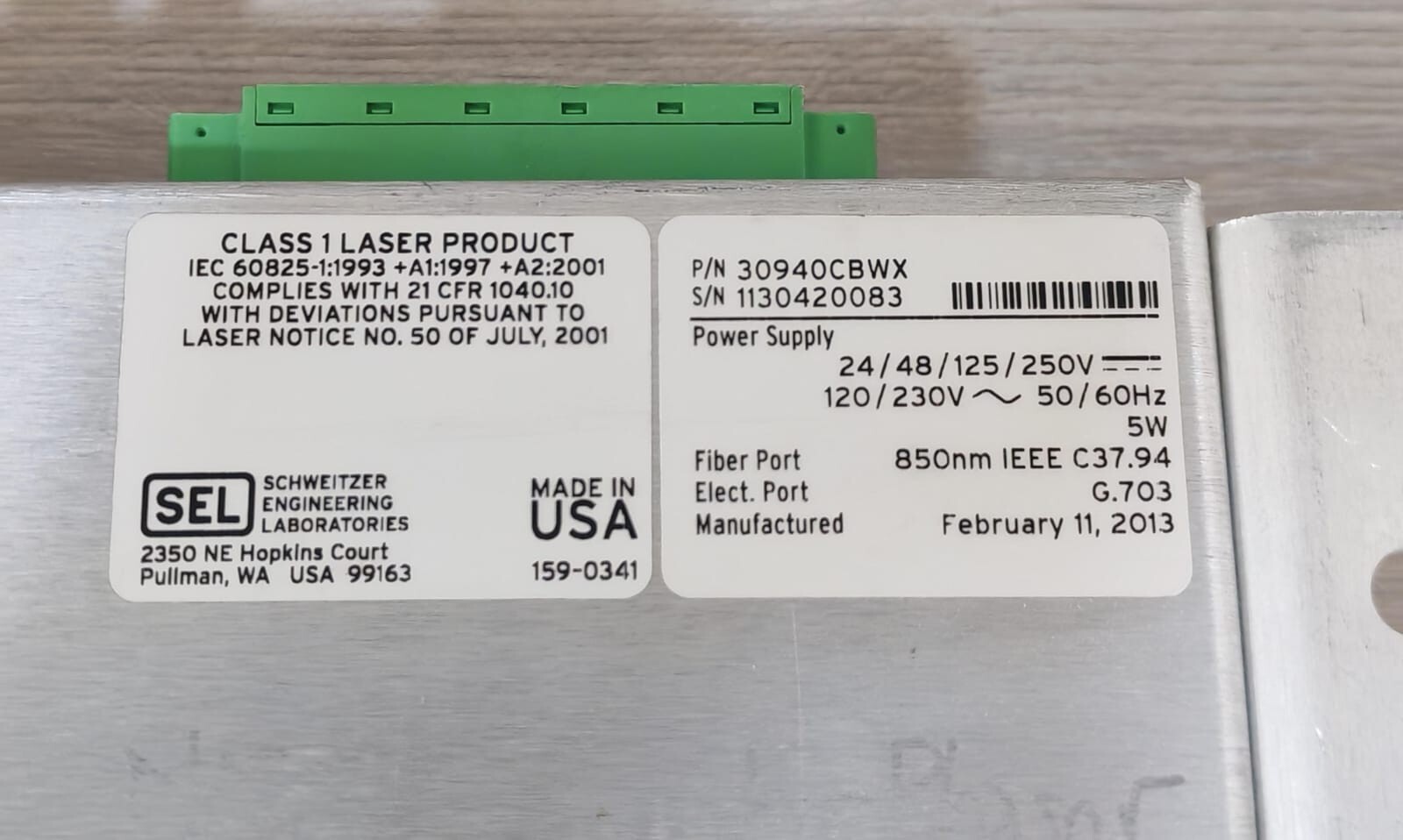 SEL 30940CBWX SEL-3094 30940CBWX INTERFACE CONVERTER 120/230V 50/60Hz 5W 7