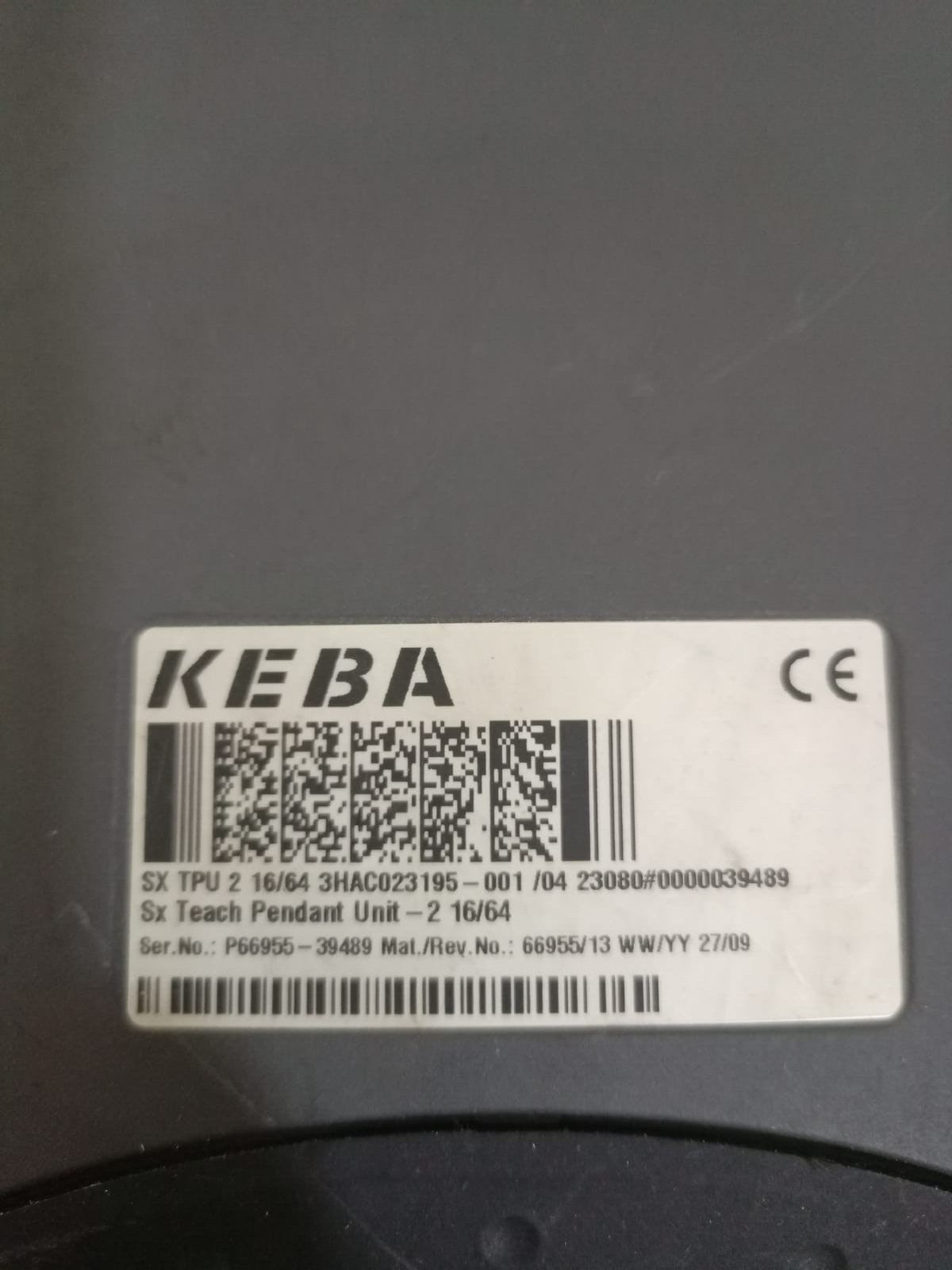 KEBA SX TPU 2 16/64 3HAC023195-001 /04 KEBA SX TPU 2 16/64 3HAC023195-001 /04 SX Teach Pendant Unit-2 16/64 6