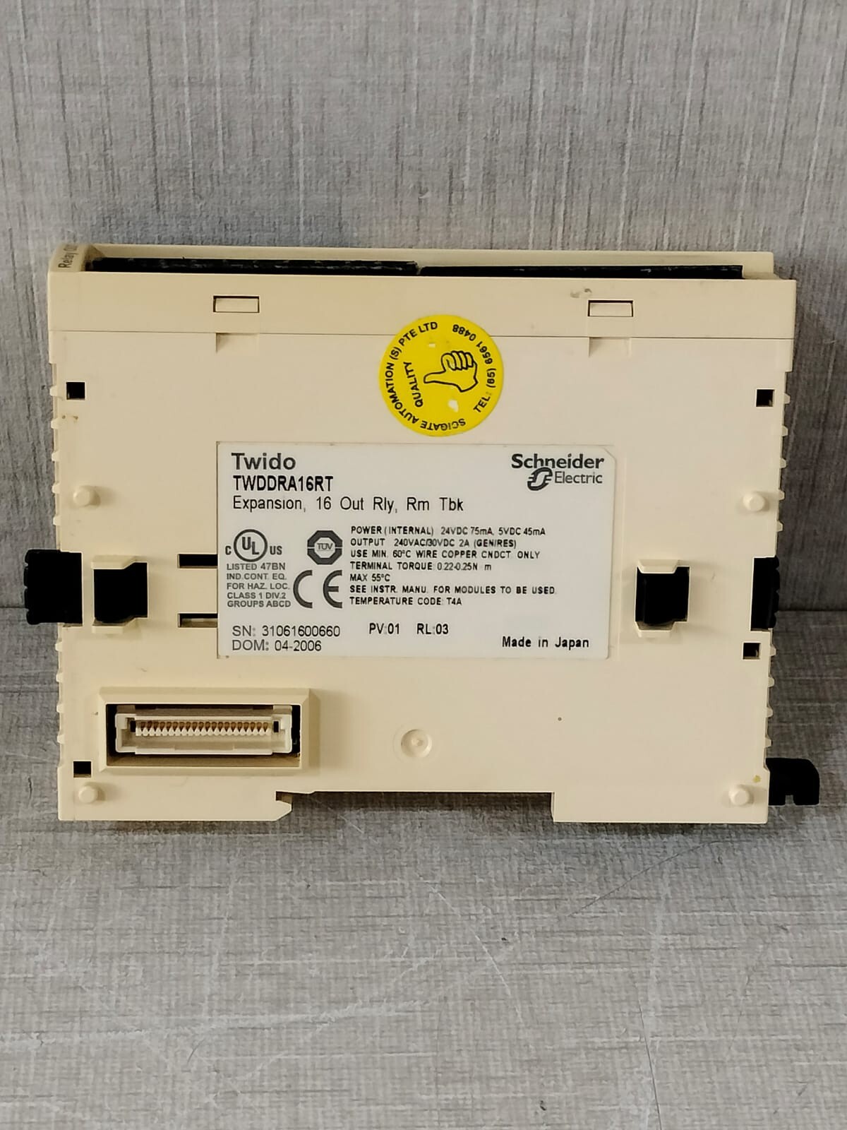 Schneider Electric TWDDRA16RT SCHNEIDER ELECTRIC Twido TWDDDI8DT DC IN / TWDDRA16RT RELAY OUT Expansion Module 6