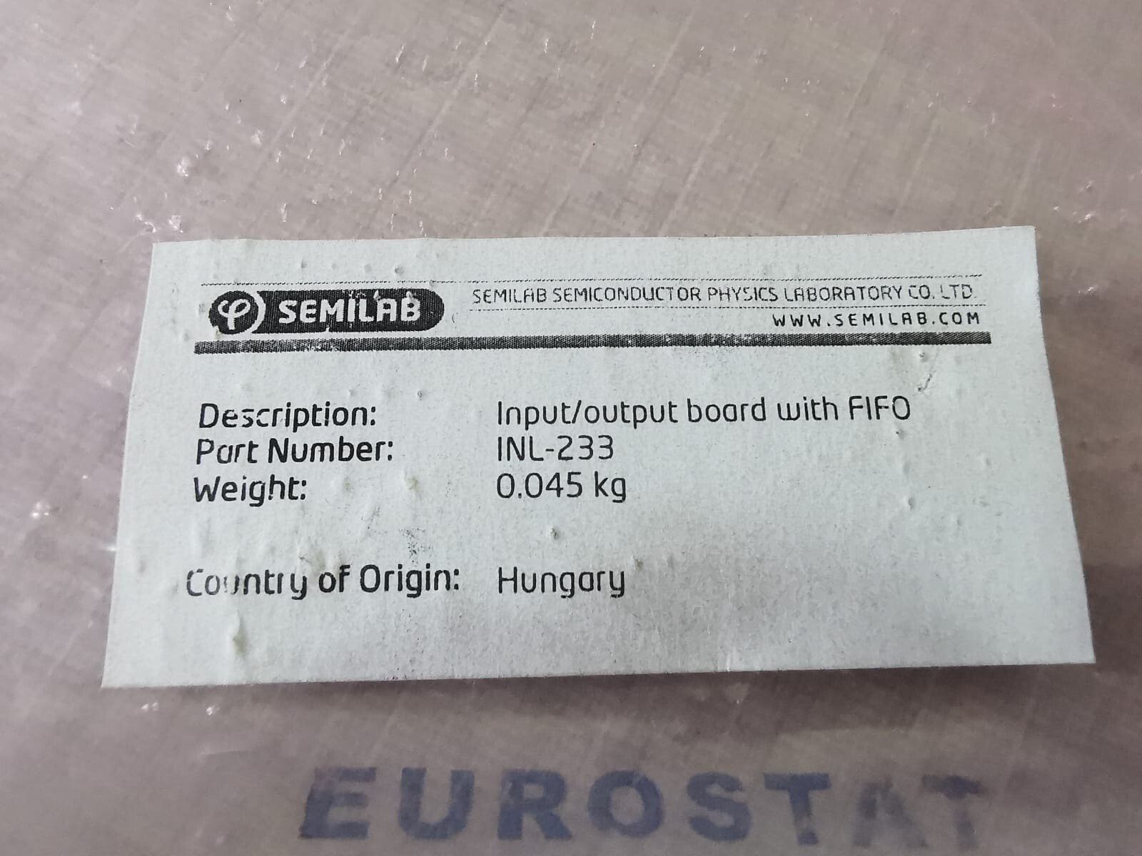 SEMILAB INL-233 SEMILAB Inline-9 2/2 Input/Output Board INL-233 5