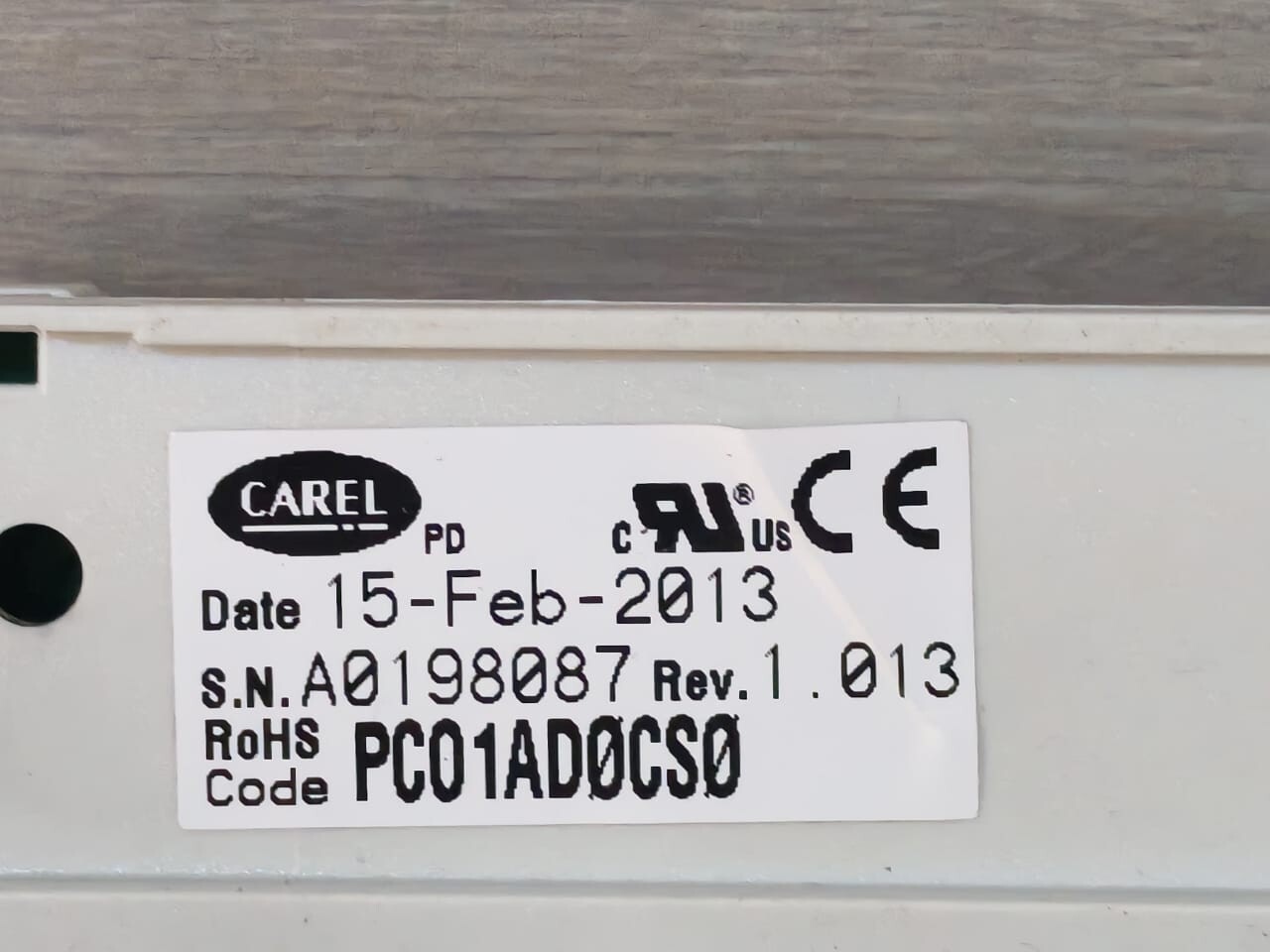 CAREL PCO1AD0CS0 REV.1.013 CAREL/ AIREDALE PCO1AD0CS0 REV.1.013 CONTROLLER 8