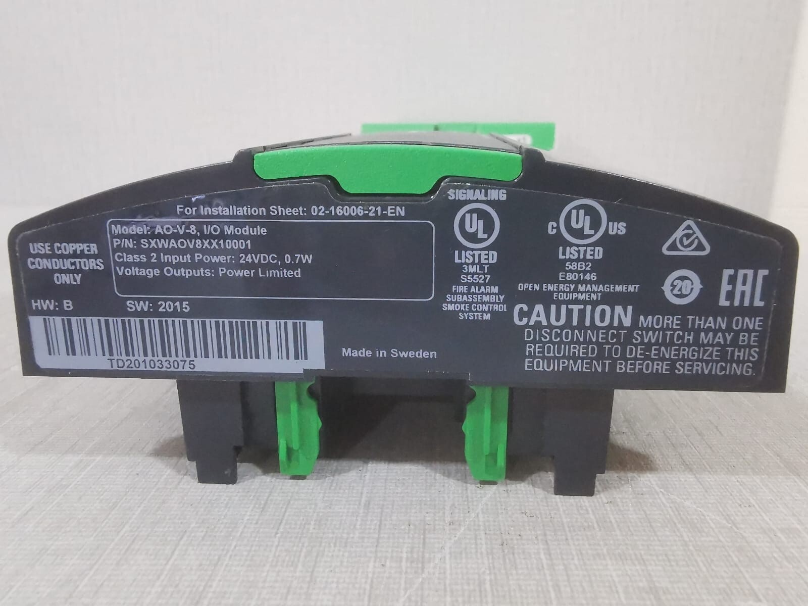 Schneider Electric SXWAOV8XX10001 Schneider SmartX Controller AO-V-8 I/O MODULE SXWAOV8XX10001 2