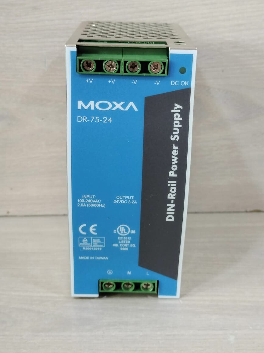 Moxa DR-75-24 MOXA DR-75-24 DIN-RAIL POWER SUPPLY 100-240VAC - W/O ORIGINAL BOX 2