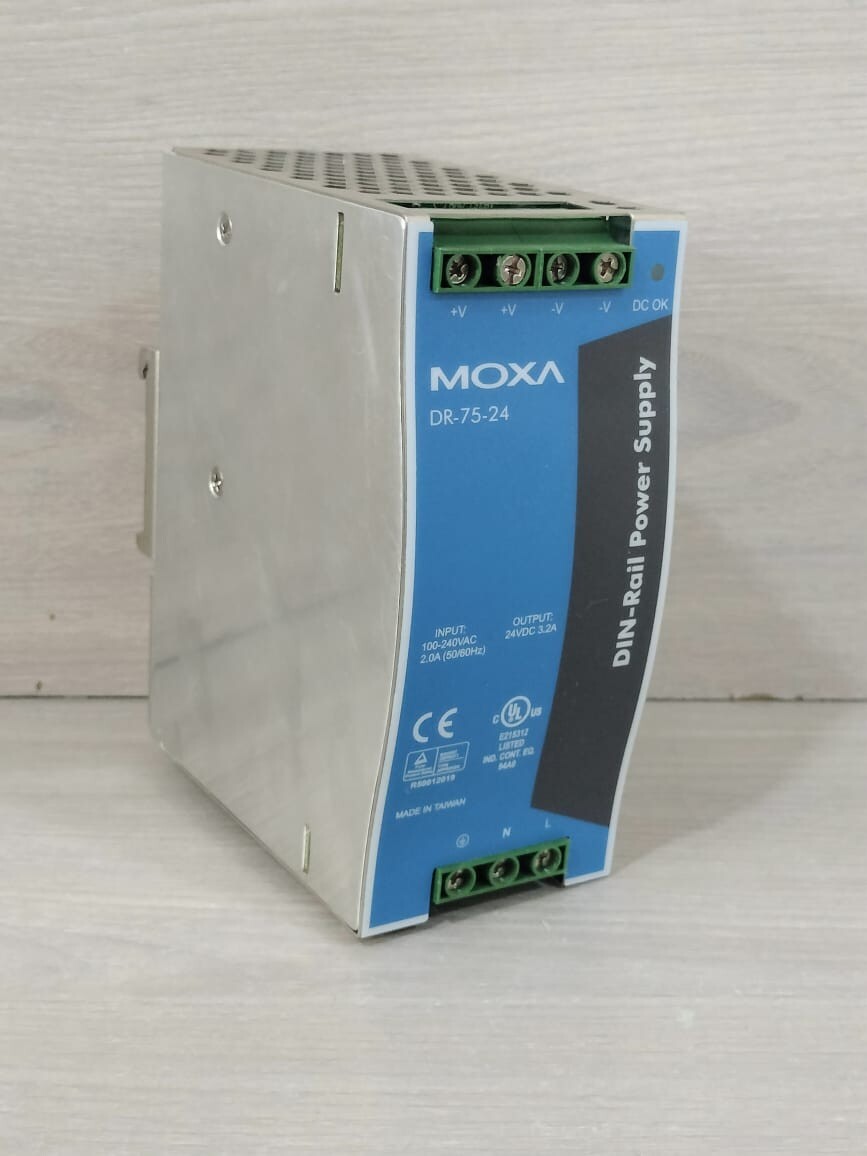 Moxa DR-75-24 MOXA DR-75-24 DIN-RAIL POWER SUPPLY 100-240VAC - W/O ORIGINAL BOX 4