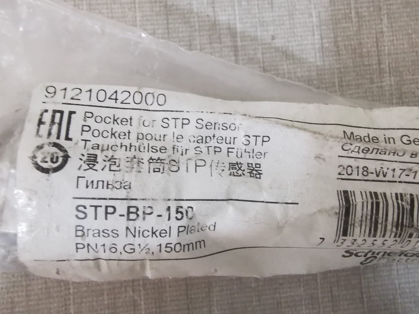 Schneider Electric 9121042000 Schneider Electric 9121042000 Pocket for STP Sensor 4