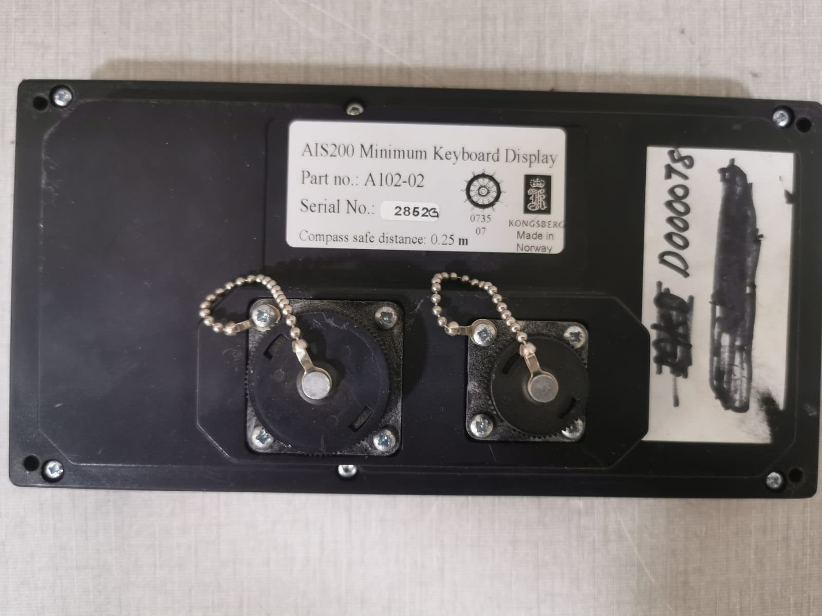 KONGSBERG A102-02 Minimum Keyboard Display AIS200 3