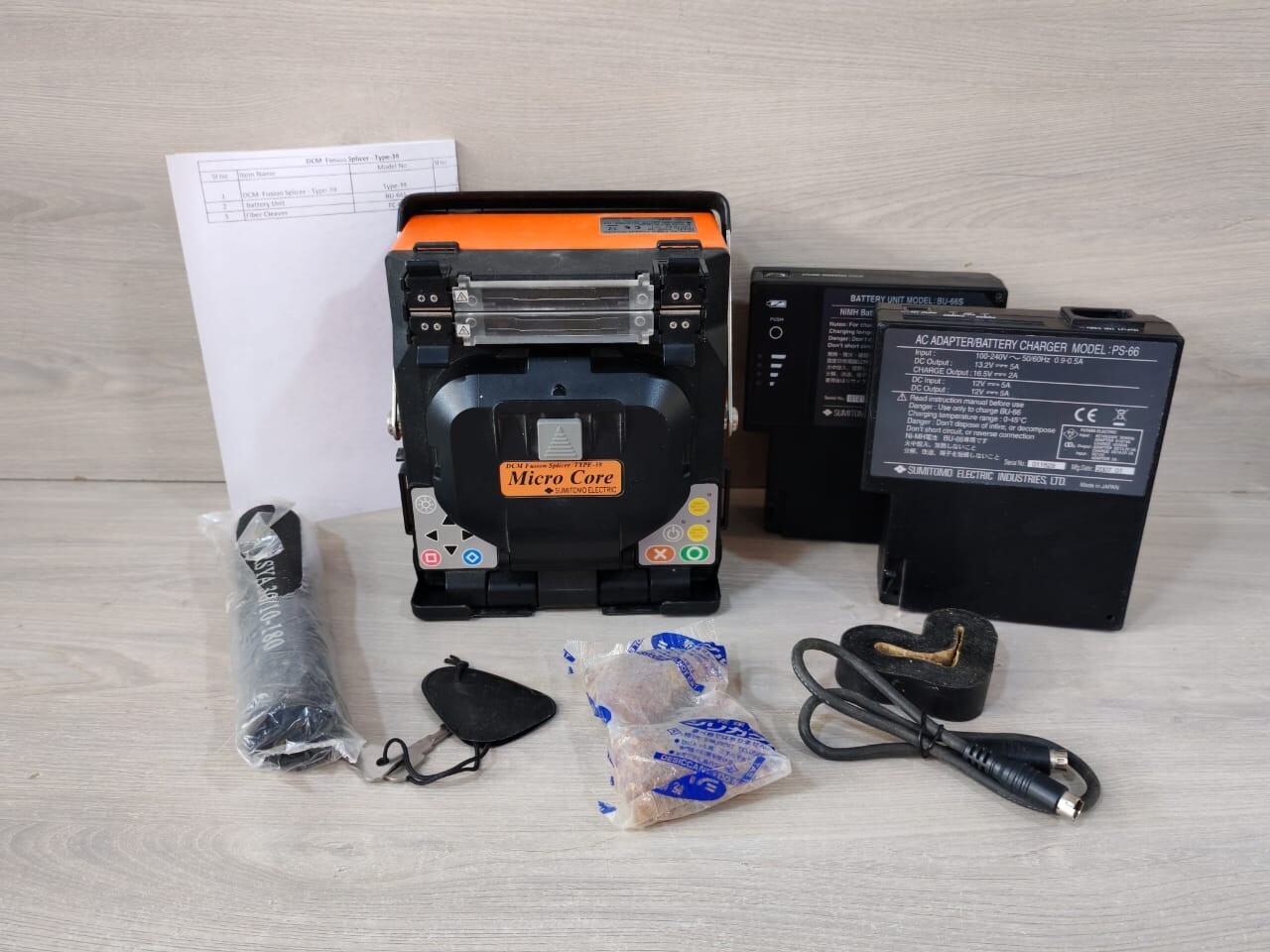 SUMITOMO ELECTRIC MICRO CORE TYPE-39 VER.1.20 DCM FUSION SPLICER