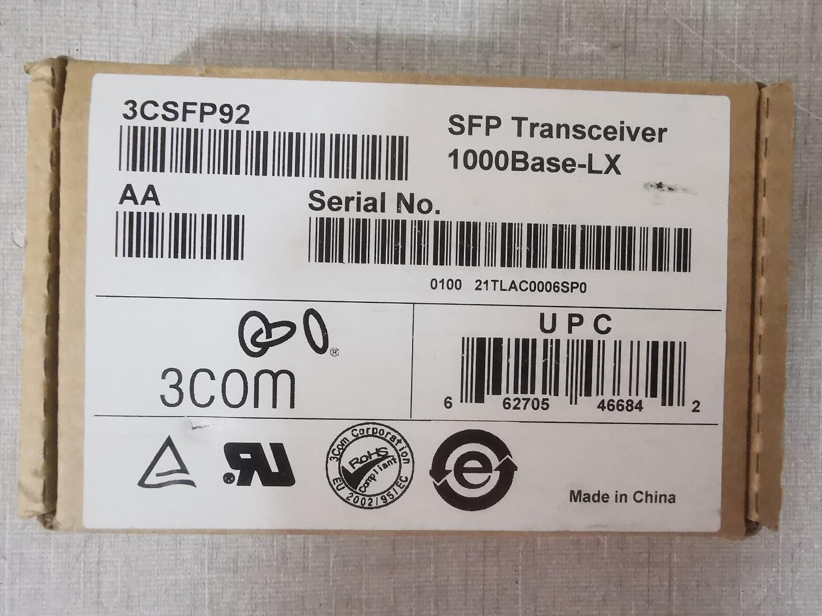 3COM 3CSFP92 3COM 3CSFP92 SFP TRANSCEIVER 2