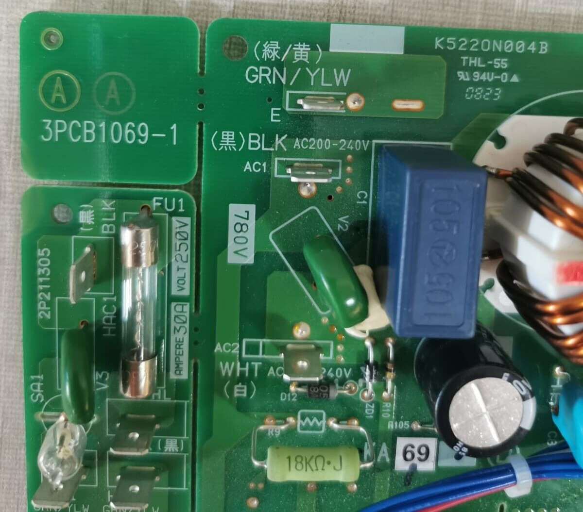 Daikin THL-55 DAIKIN AIR CONDITIONING PCB K5220N004B THL-55 BOARD 3F011847-25 2