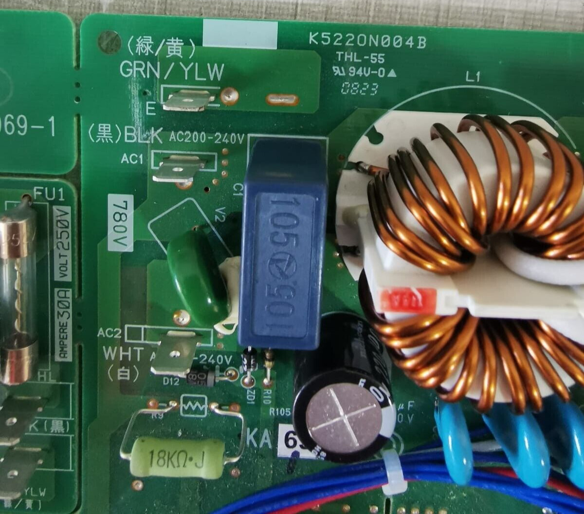Daikin THL-55 DAIKIN AIR CONDITIONING PCB K5220N004B THL-55 BOARD 3F011847-25 4