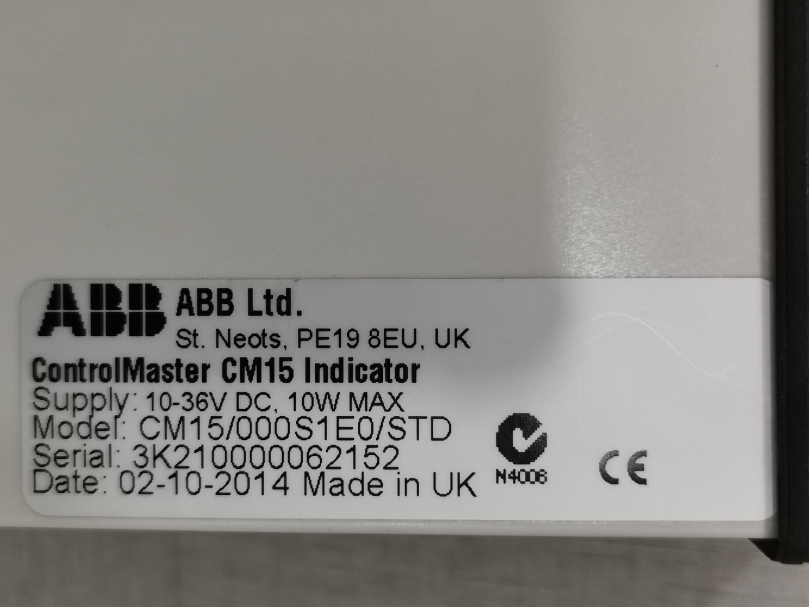 ABB CM15/000S1E0/STD ABB CM15 ControlMaster CM15 Indicator CM15/000S1E0/STD 7