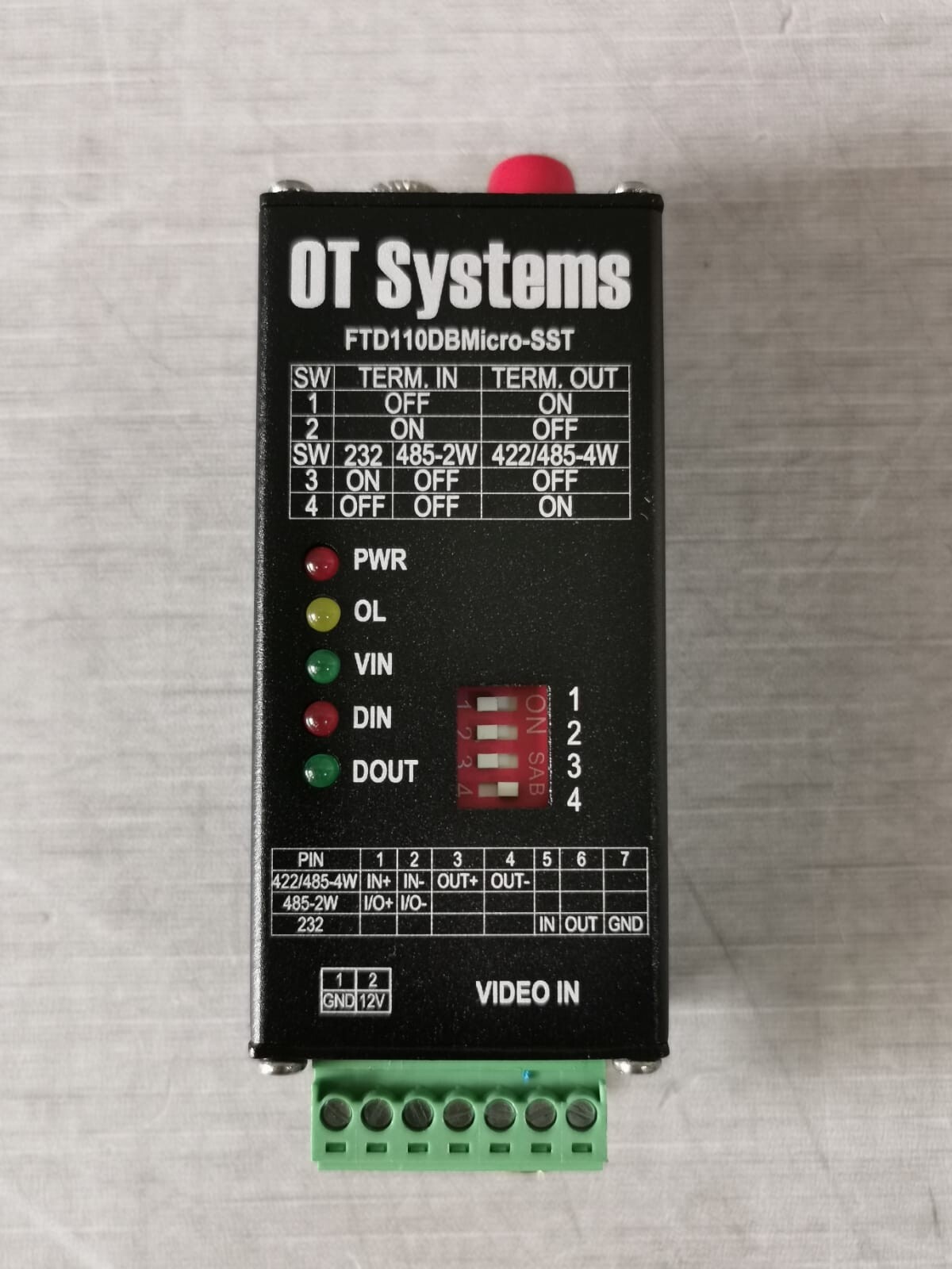 OT Systems FTD110DBMICRO-SST OT Systems FTD110DBMicro-SST Video Transmission Transducer Controller 3