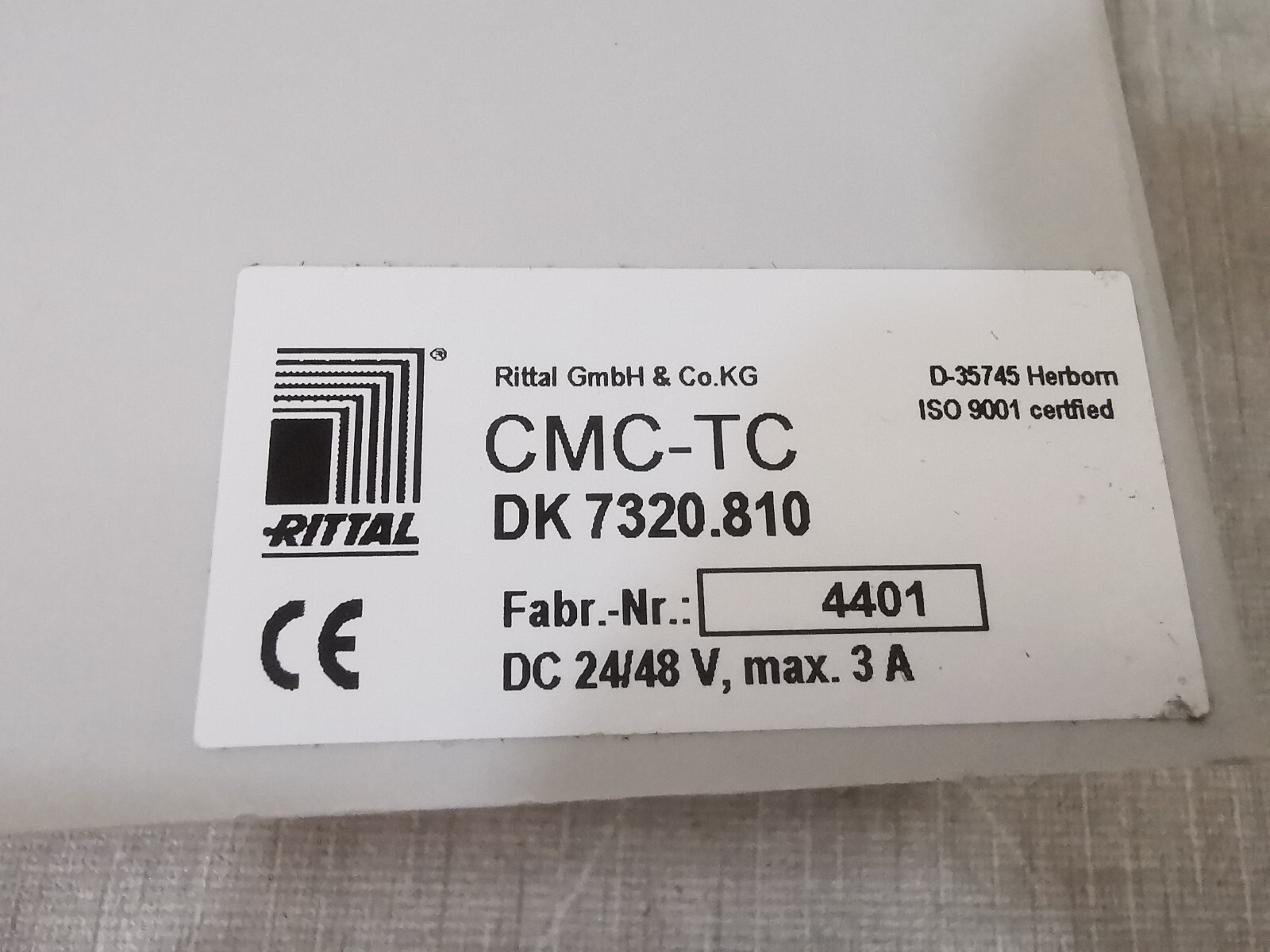 Rittal DK-7320 RITTAL CMC-TC Processing Unit DK 7320.810 Power Supply 24/48V 3