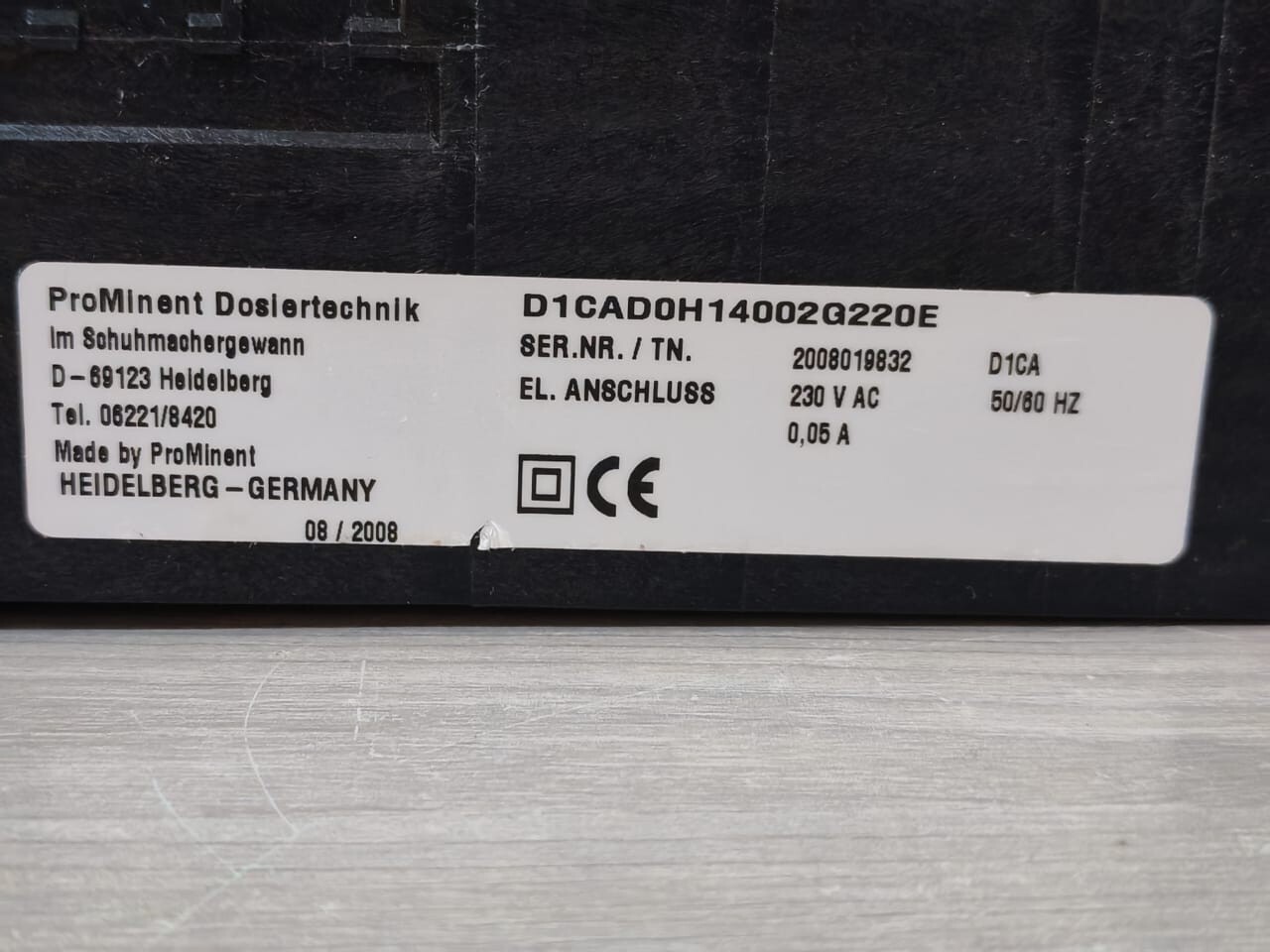 PROMINENT D1CAD0P24004G220E ProMinent DULCOMETER D1CAD0P24004G220E FLUID CONTROL 7