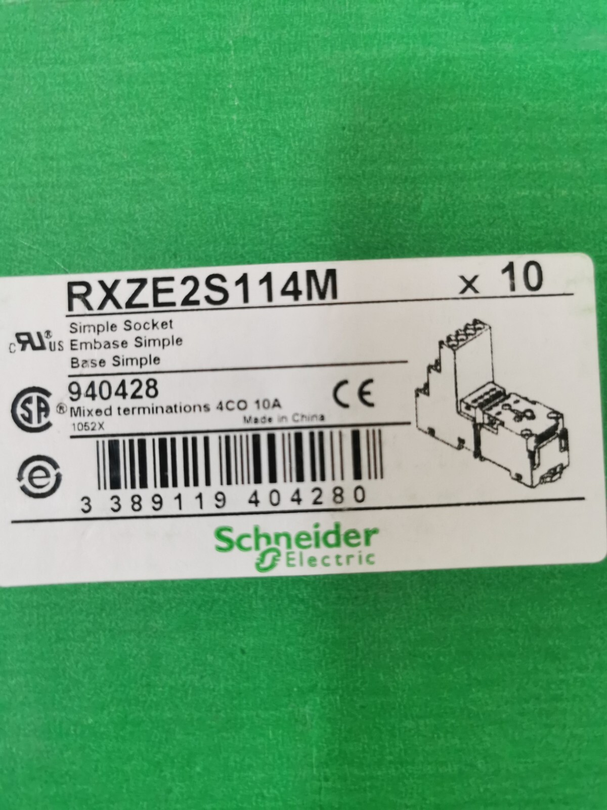 Schneider Electric RXZE2S114M Schneider Electric RXZE2S114M SOCKET SIMPLE RELAY 6
