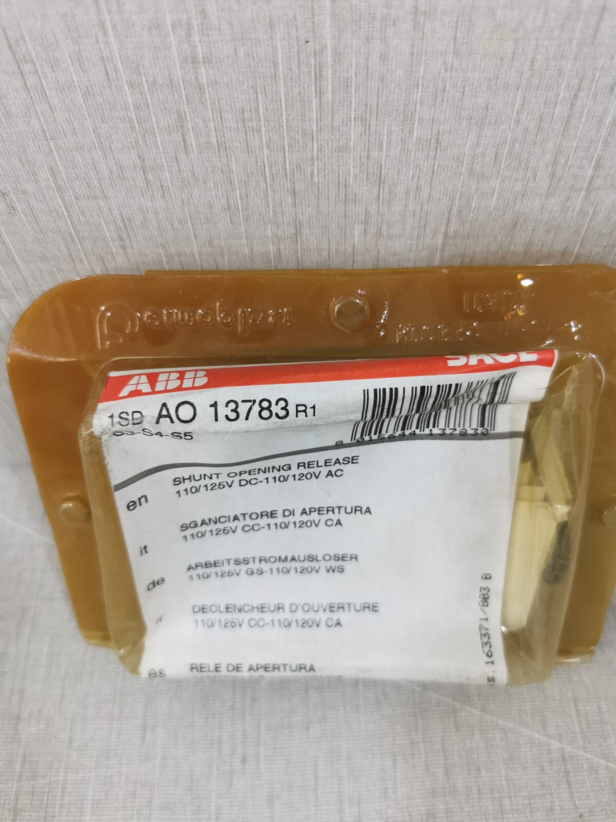 ABB 1SD AO 13783 R1 SHUNT OPENING RELEASE