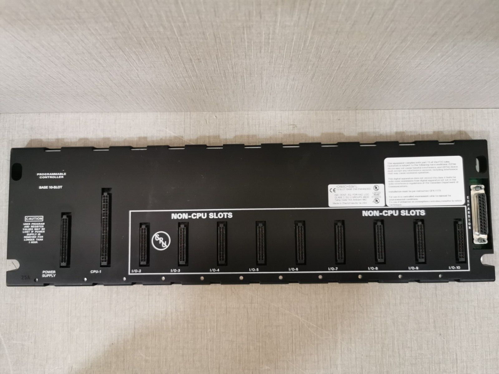 GE FANUC IC693CHS391L NON-CPU SLOTS PROGRAMMABLE