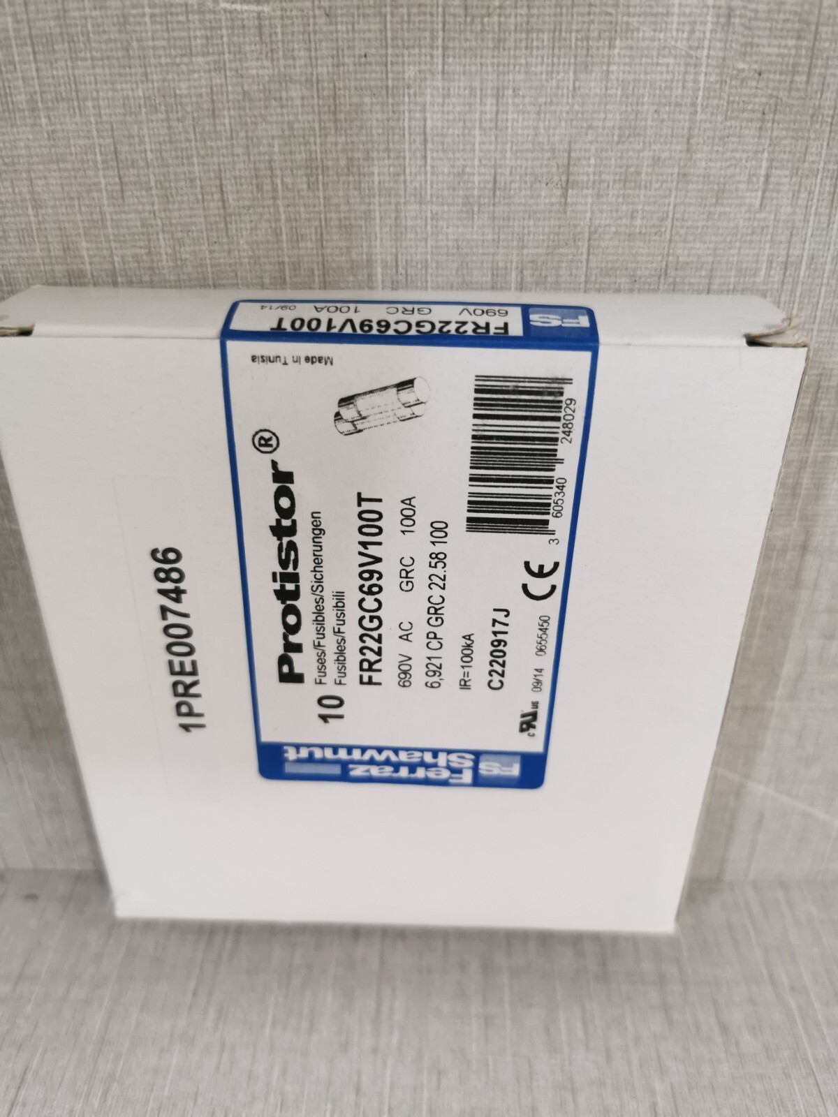 Ferraz Shawmut FR22GC69V100T Ferraz Shawmut Protistor FR22GC69V100T Fuse( 1box=10pcs) 3