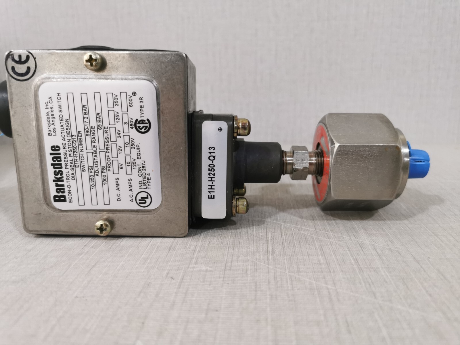 Barksdale E1H-H250-Q13 Barksdale E1H-H250-Q13 ECON-O-TROL PRESSURE ACTUATED SWITCH 3