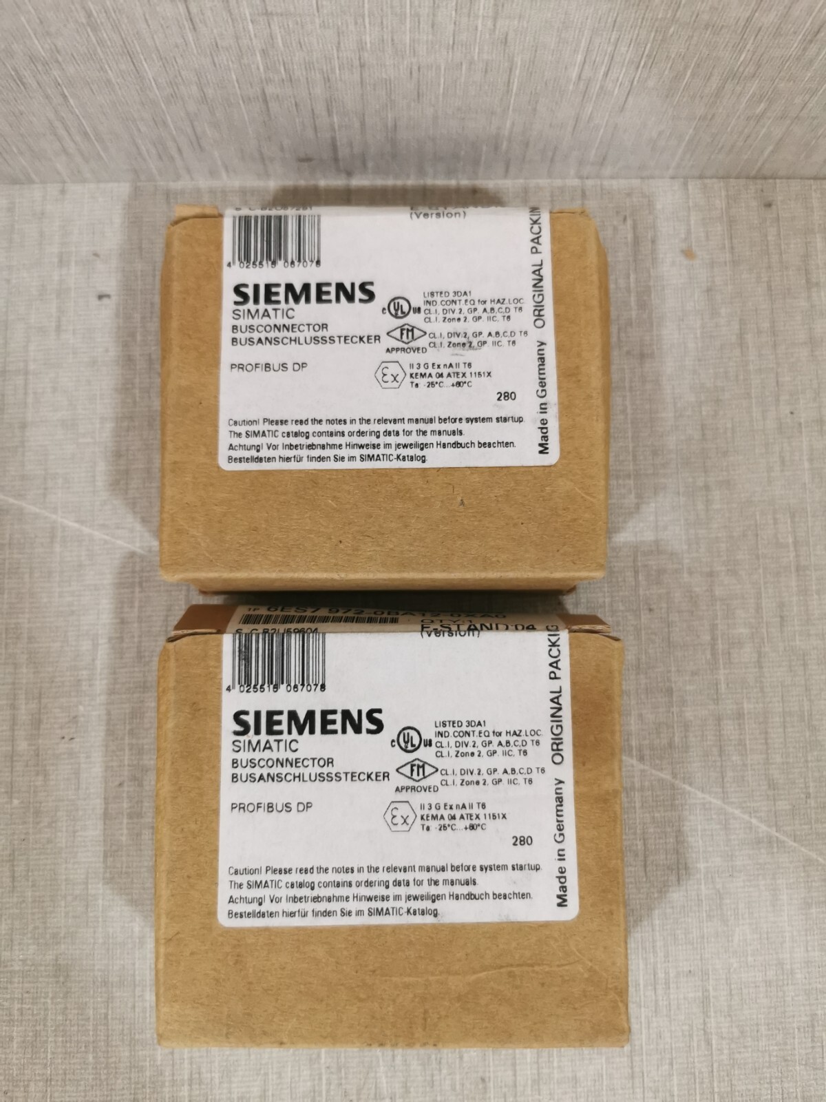 Siemens 6ES7 972-0BA12-0XA0 SIEMENS 6ES7 972-0BA12-0XA0 PROFIBUS CONNECTOR 2