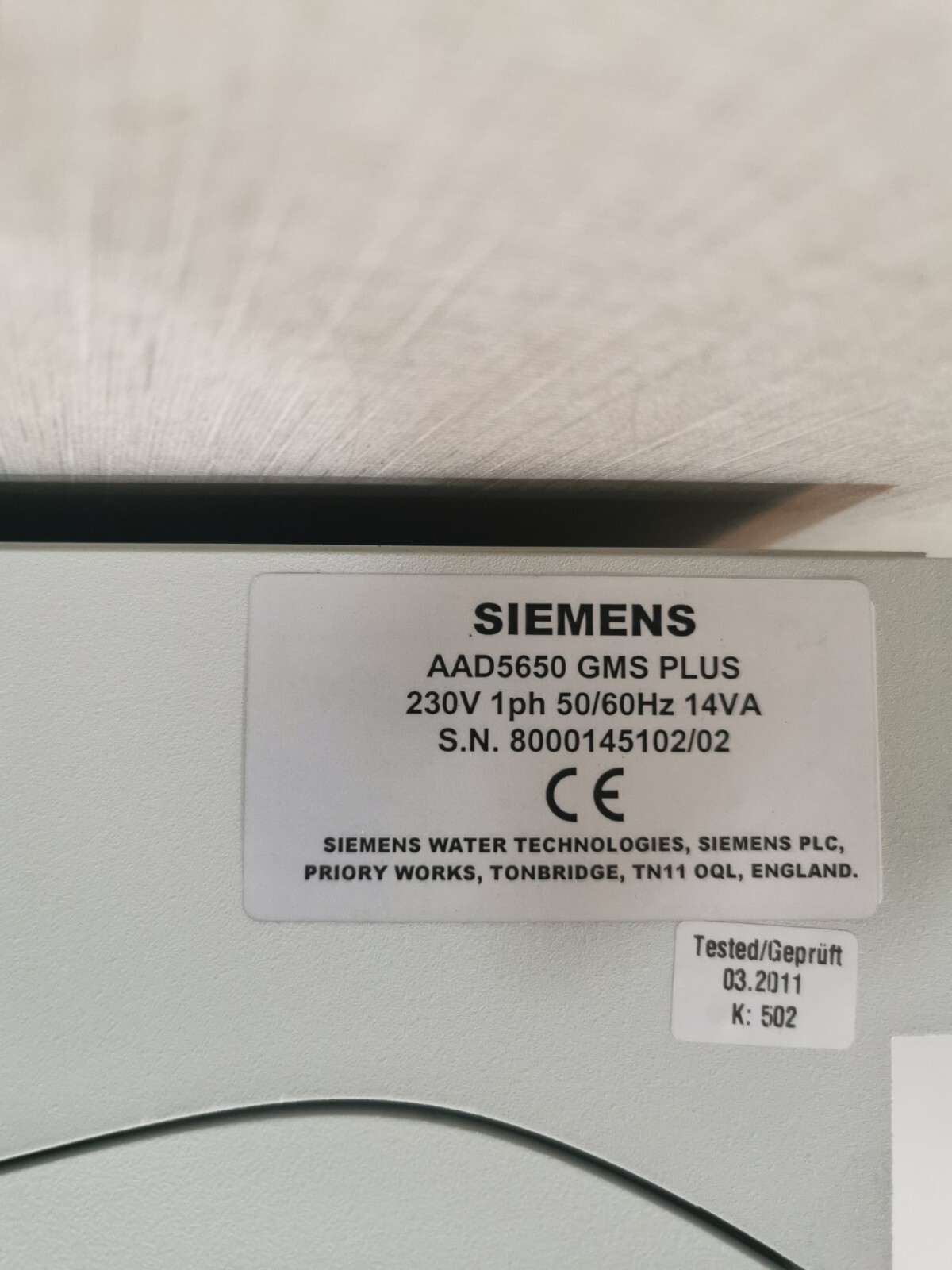SIEMENS WALLACE & TIERNAN AAD5650 SIEMENS WALLACE & TIERNAN GMS plus AAD5650 GMS PLUS 7